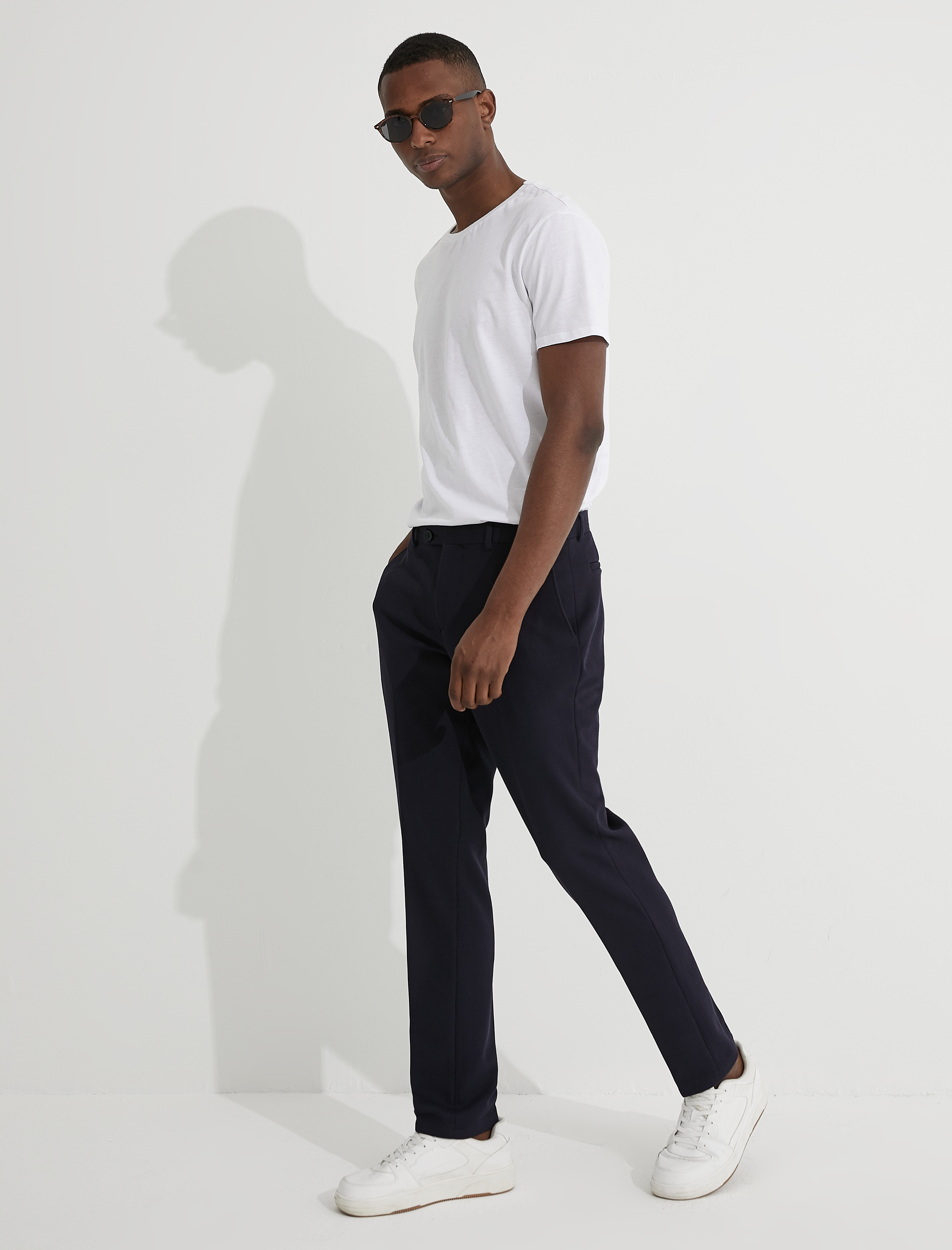   Basic Chino Pantolon Düğmeli