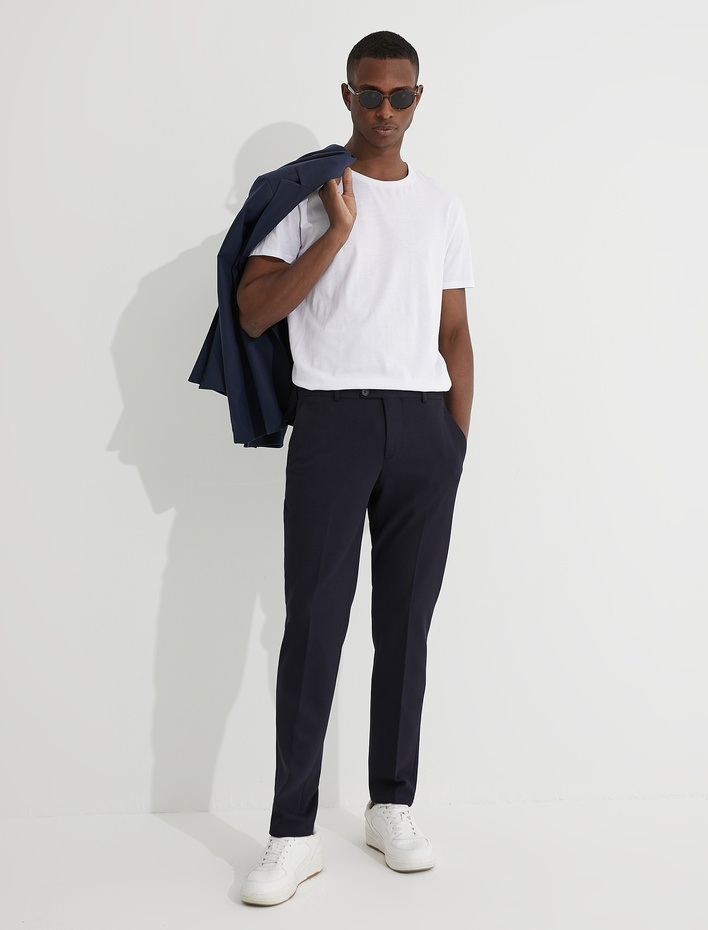  Basic Chino Pantolon Düğmeli