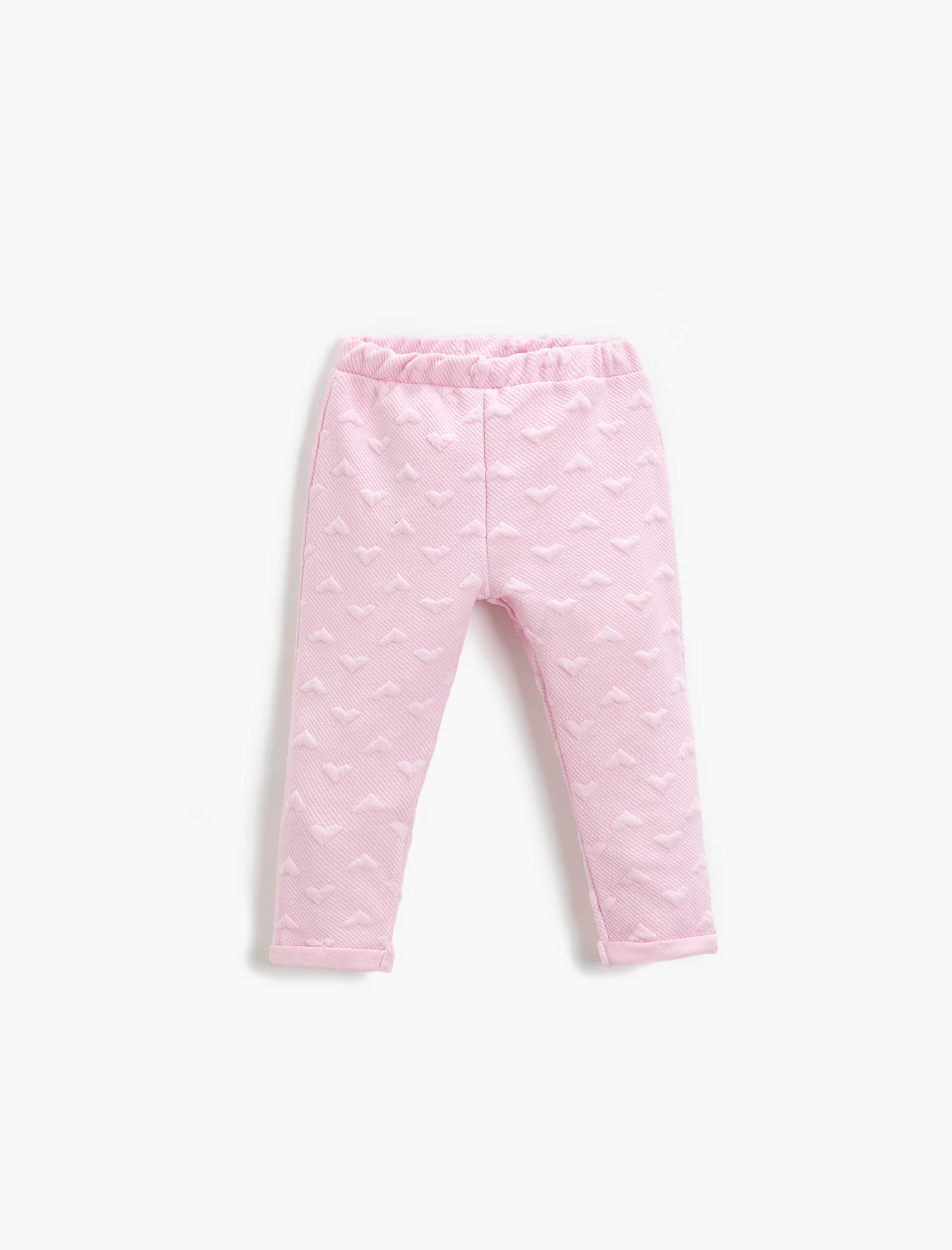  Kız Bebek Kabartmalı Kalp Baskılı Eşofman Altı