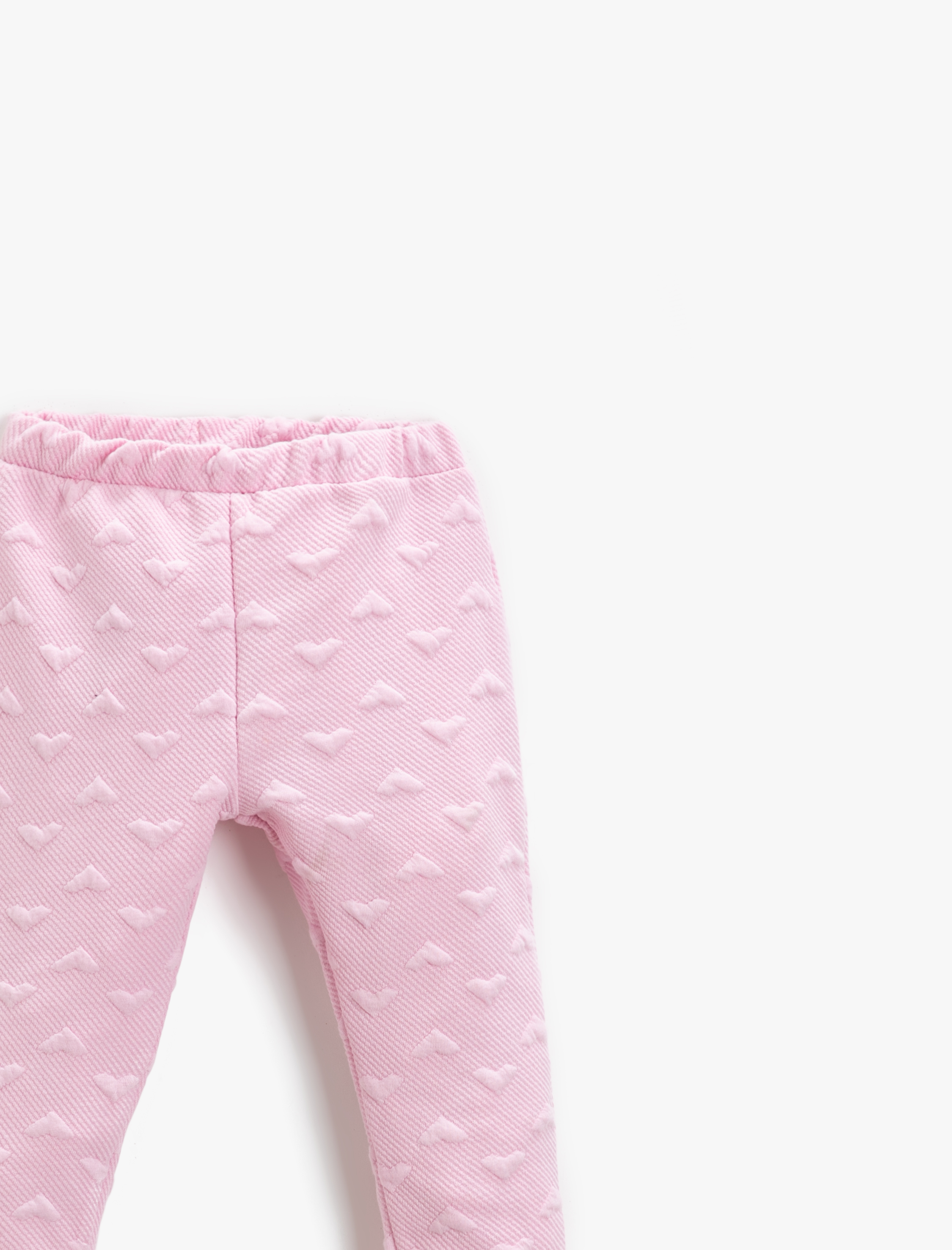  Kız Bebek Kabartmalı Kalp Baskılı Eşofman Altı