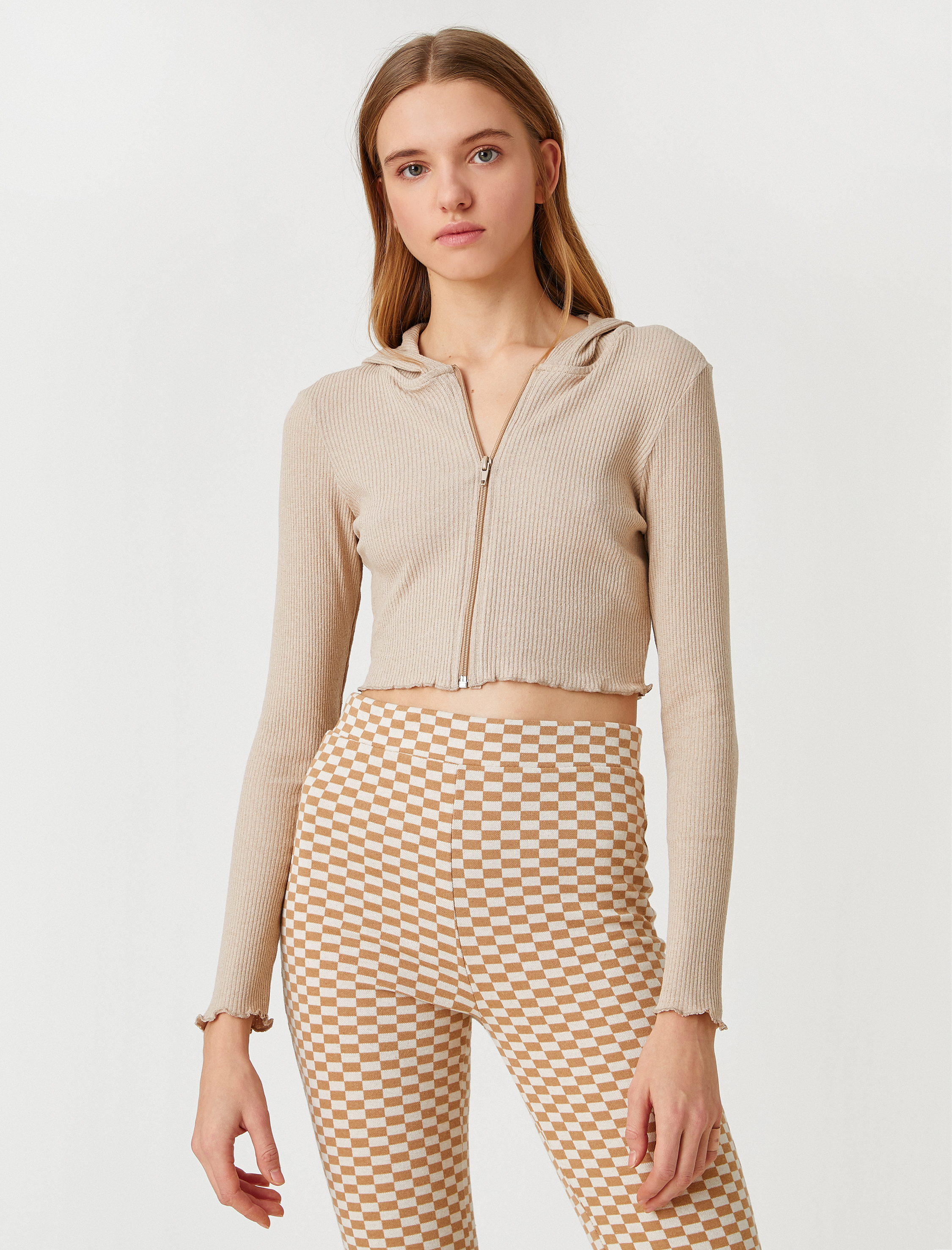   Fermuarlı Fitilli Hırka