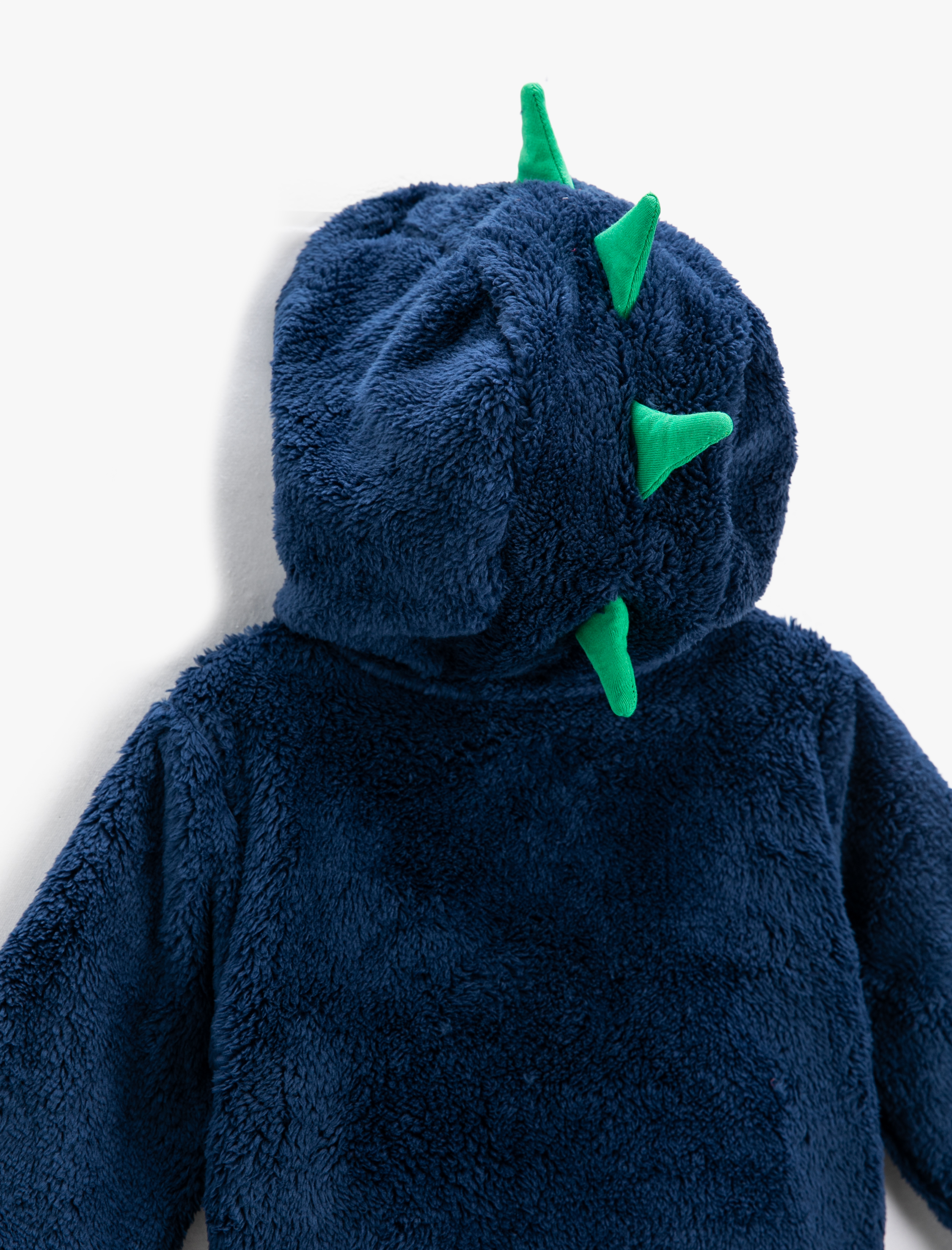  Erkek Bebek Basic Peluş Hırka Fermuarlı Kapüşonlu