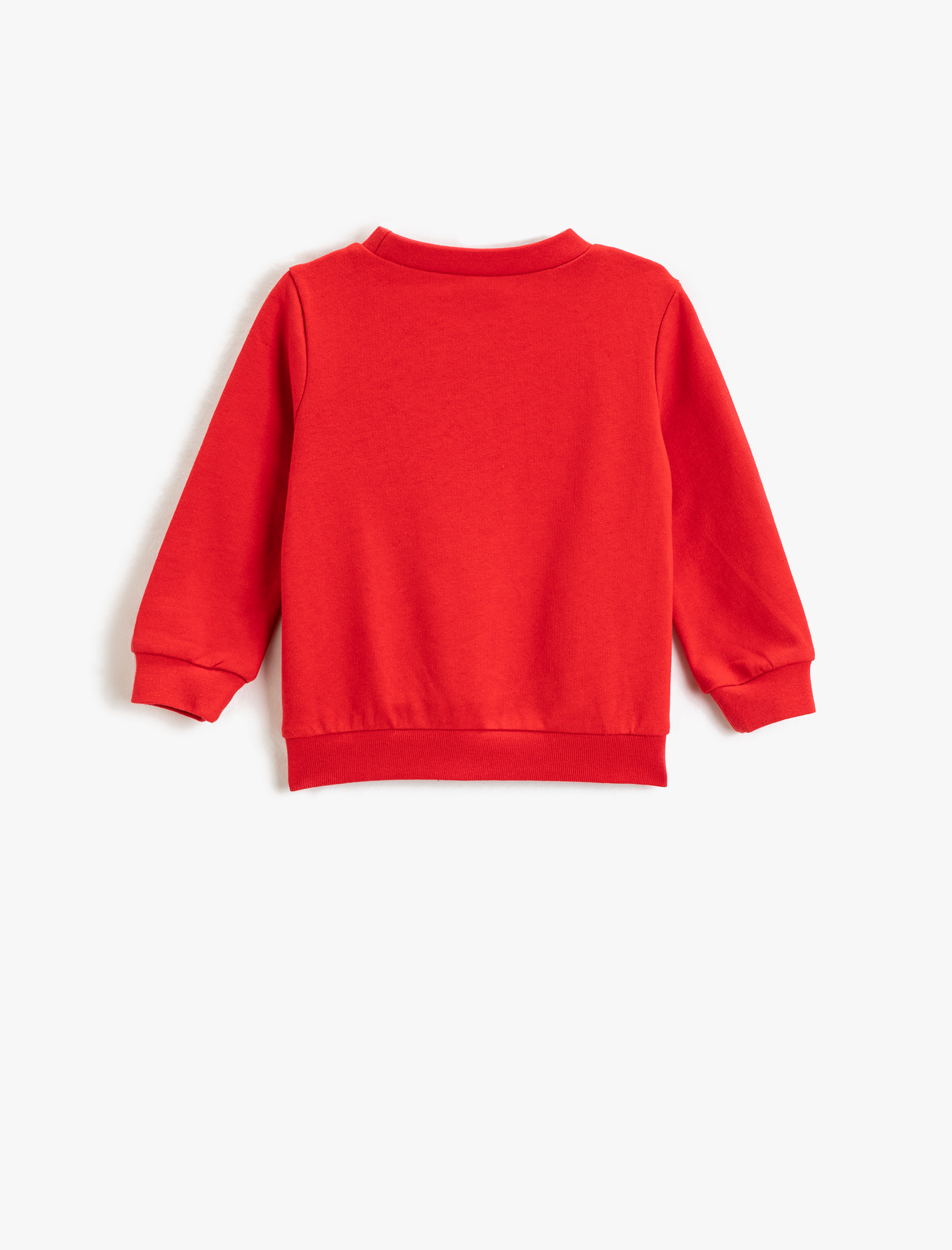 Erkek Bebek Baskılı Sweatshirt Uzun Kollu Bisiklet Yaka