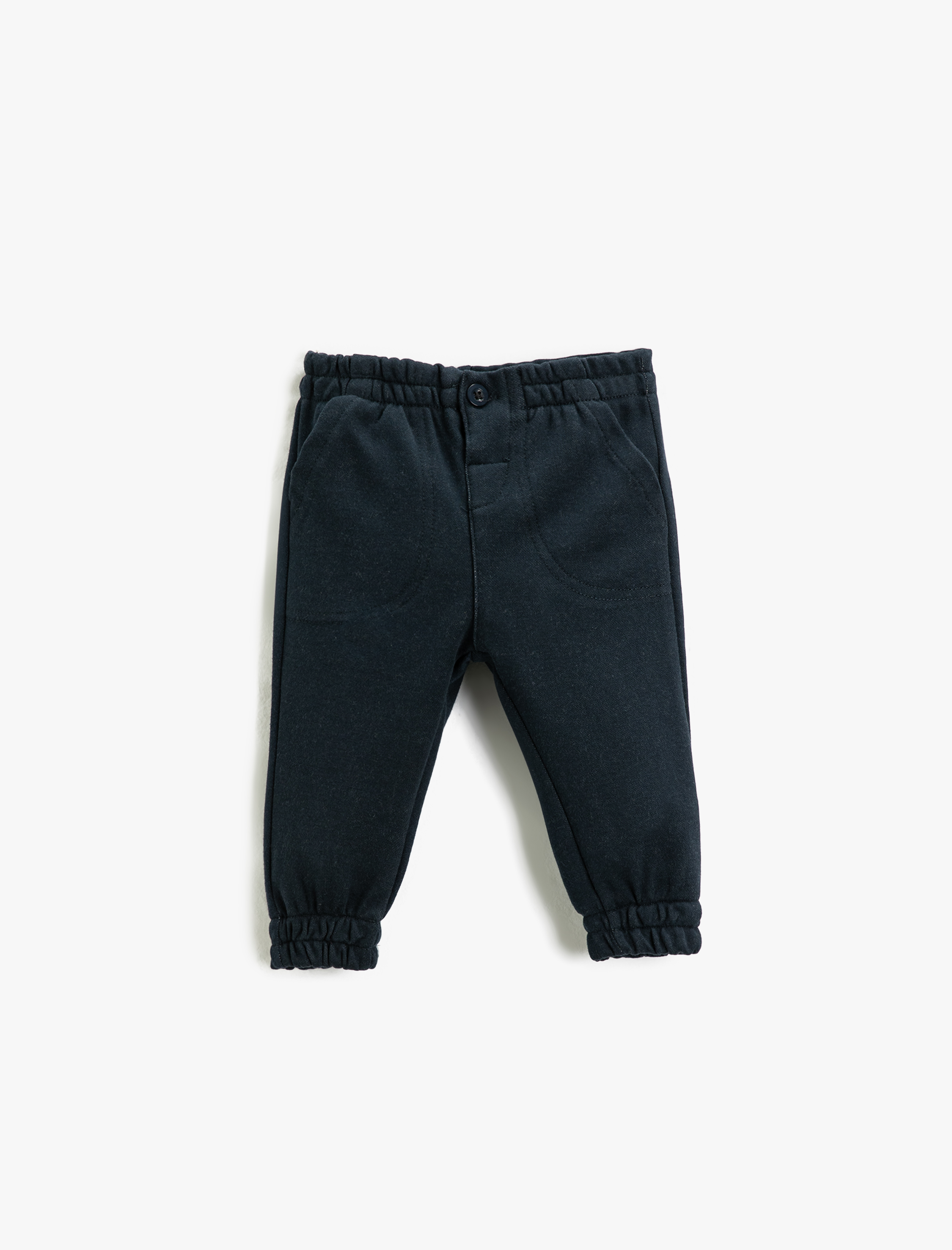  Erkek Bebek Jogger Eşofman Altı Cepli Beli Lastikli Düğme Detaylı