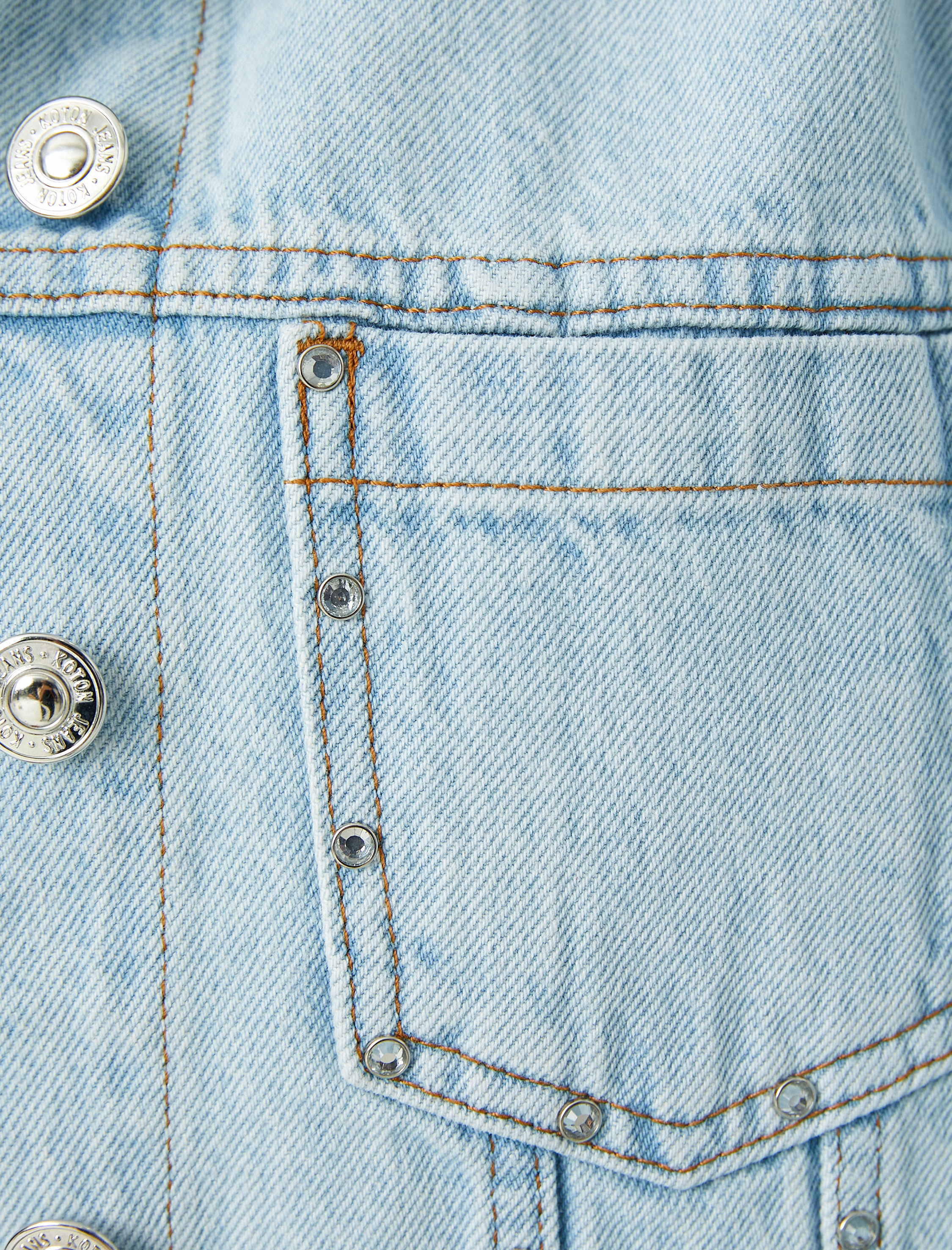   Crop Kot Ceket Pencere Detaylı Cepli Gömlek Yaka