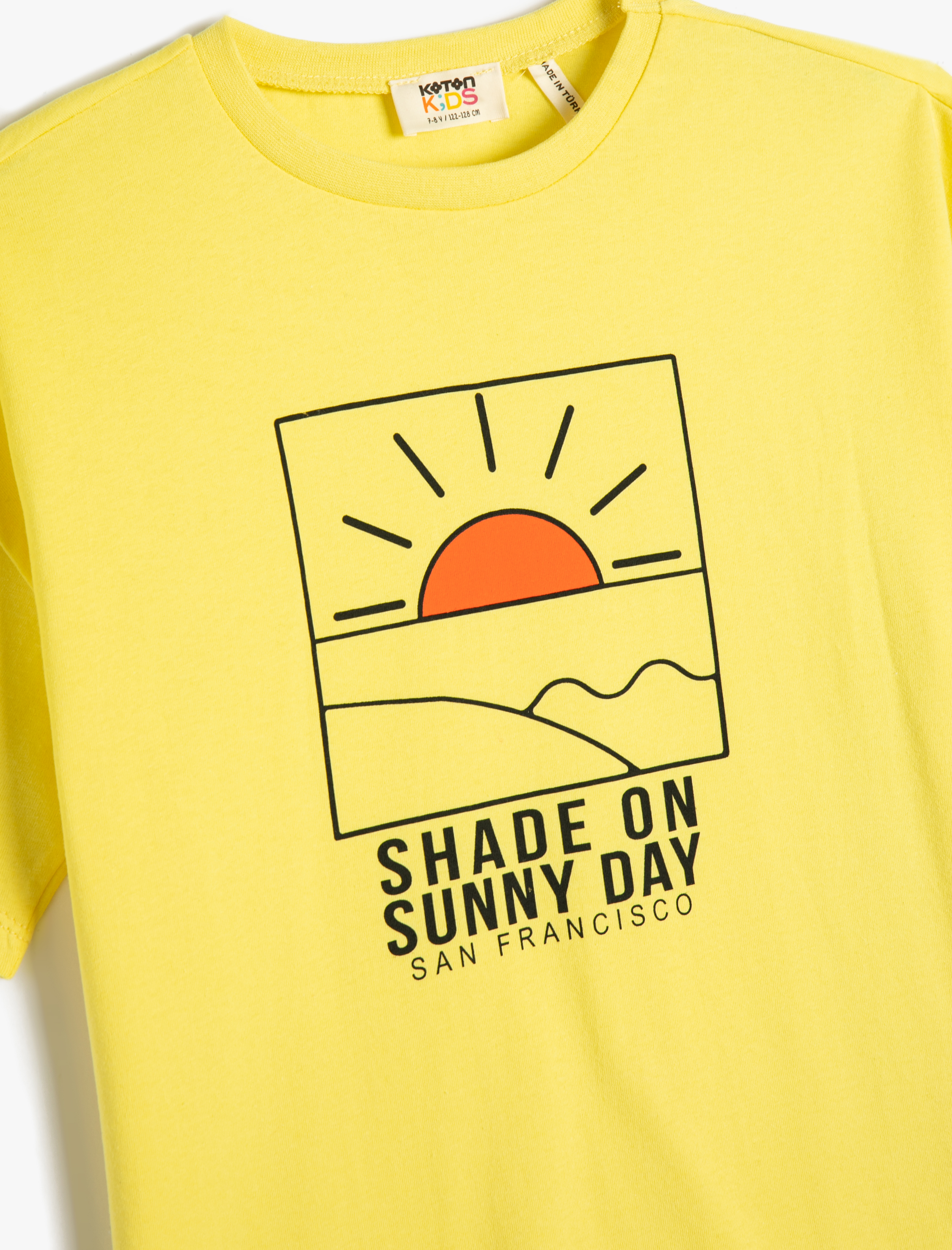  Erkek Çocuk San Francisco Tişört Kısa Kollu Bisiklet Yaka Pamuklu