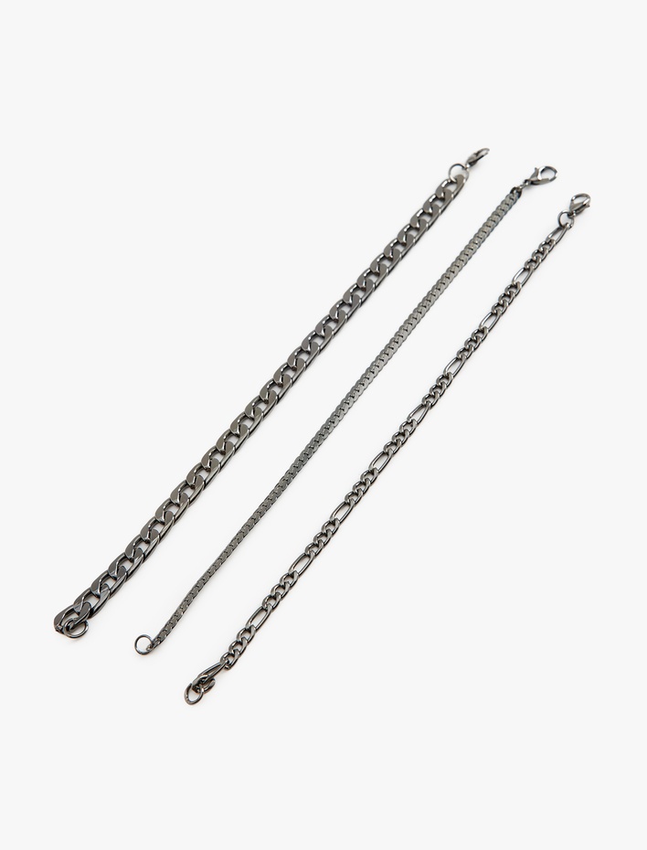 Erkek Zincir Bileklik Seti 3'lü