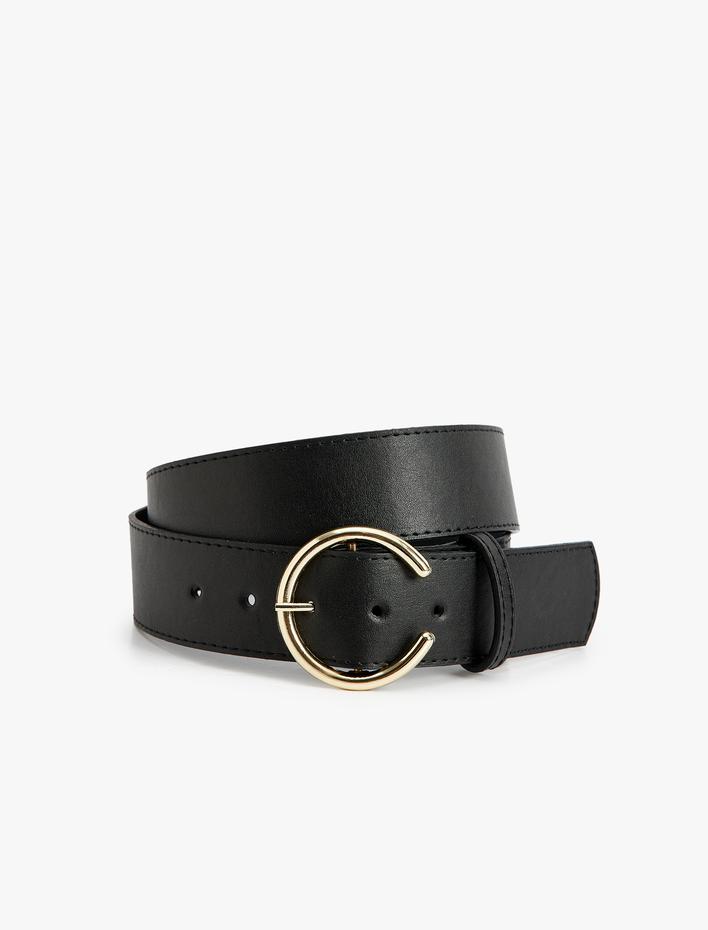 Kadın Kemer Suni Deri Metal Toka Detaylı