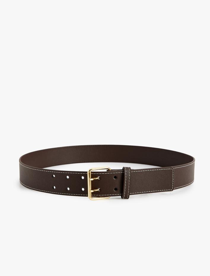 Kadın Kemer Suni Deri Metal Toka Detaylı