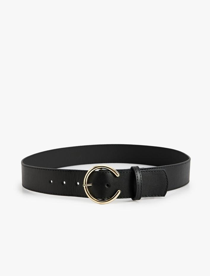 Kadın Kemer Suni Deri Metal Toka Detaylı