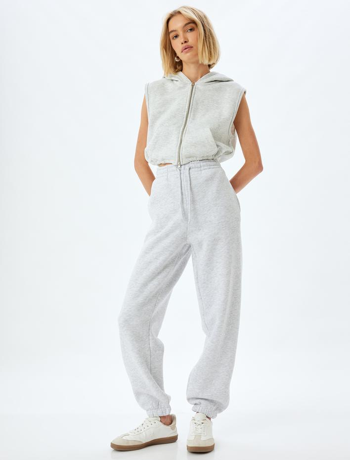  Şardonlu Cepli Jogger Eşofman Altı