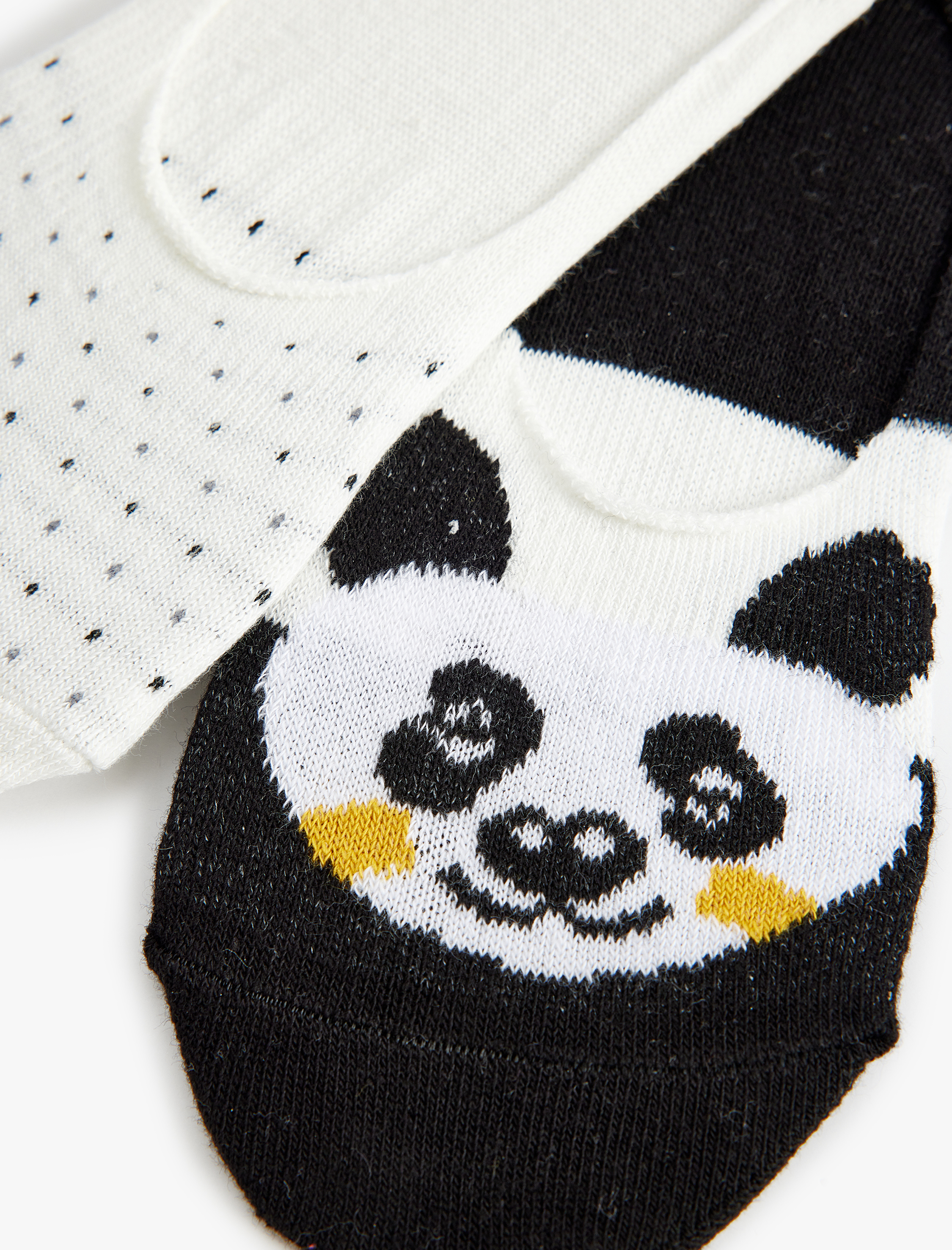  Kadın Babet Çorap Seti 2'li Çok Renkli Panda Desenli