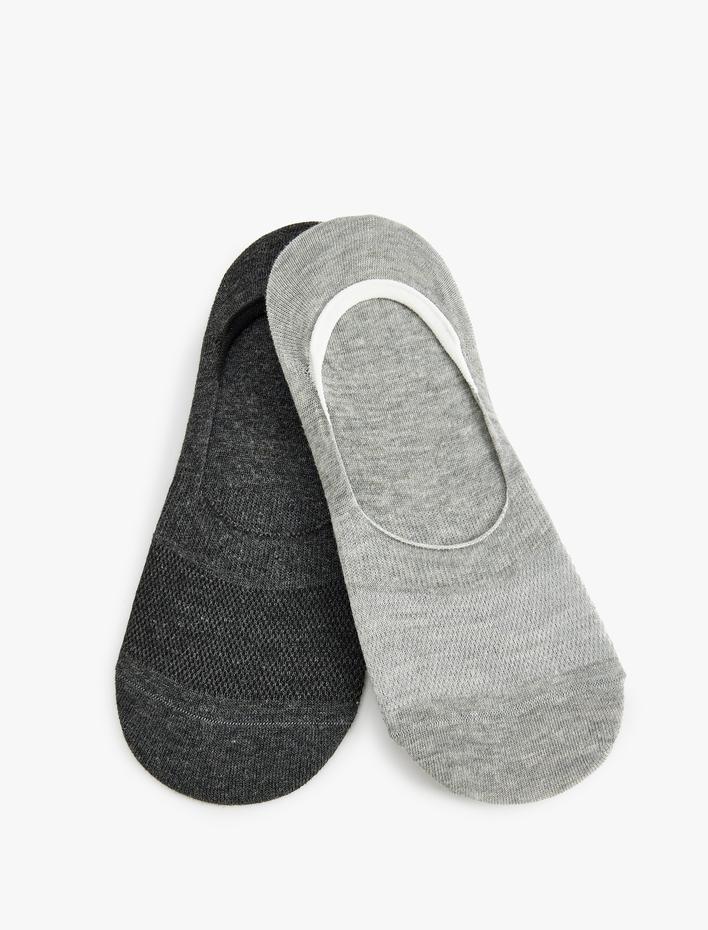 Kadın 2'li Spor Çorap Görünmez Çok Renkli