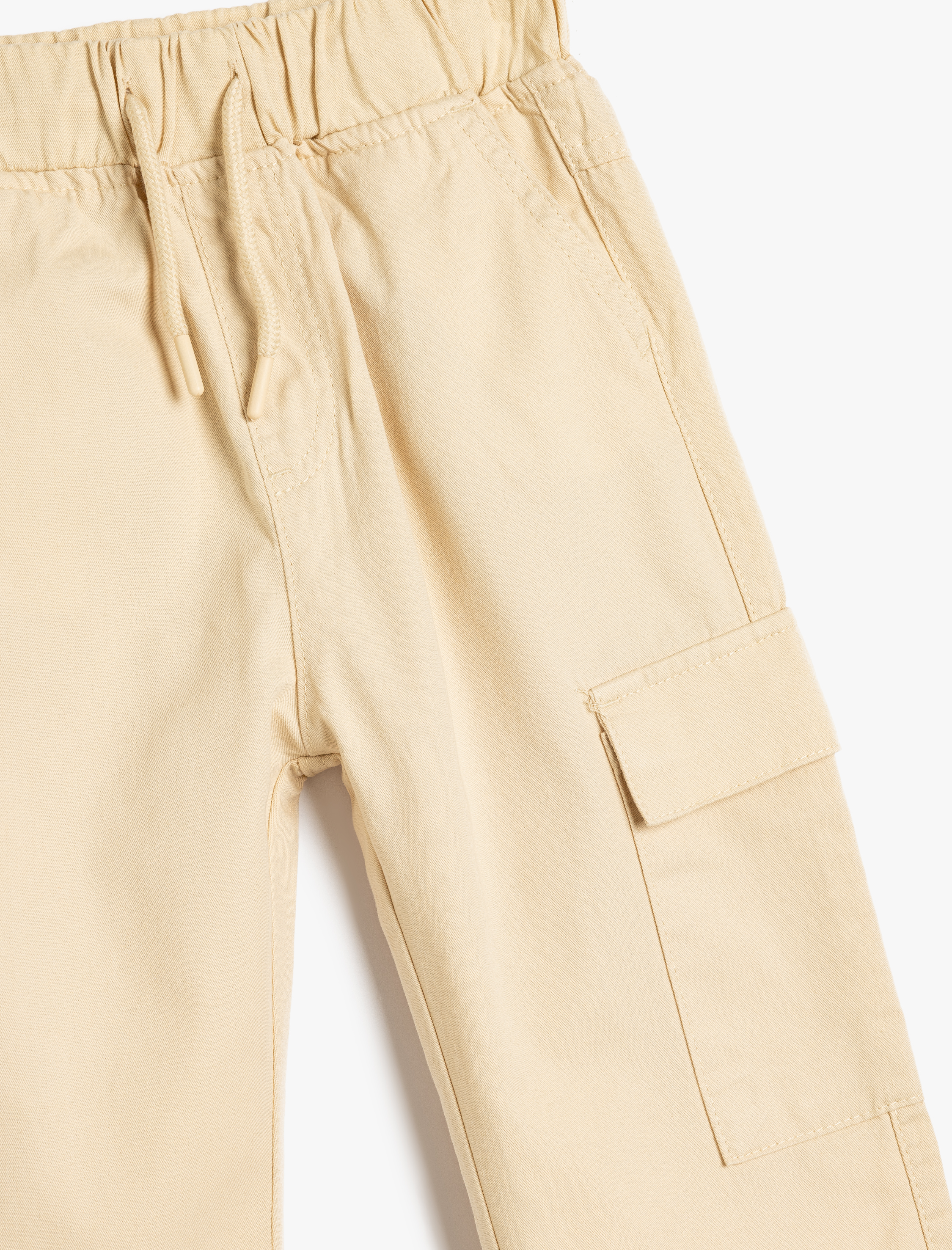  Erkek Çocuk Jogger Pantolon Kargo Cepli Beli Bağlamalı Pamuklu