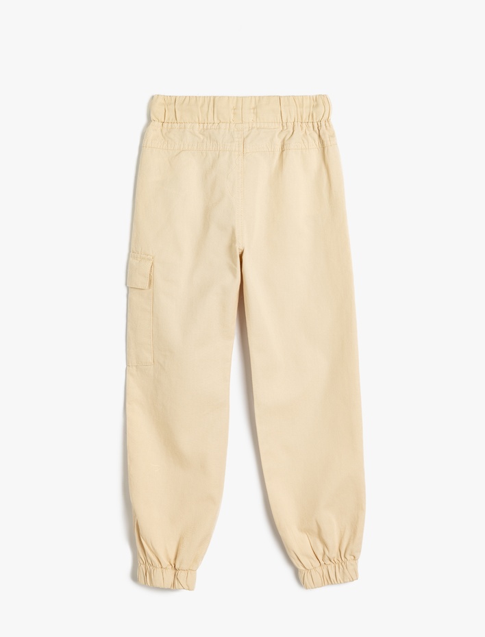 Erkek Çocuk Jogger Pantolon Kargo Cepli Beli Bağlamalı Pamuklu