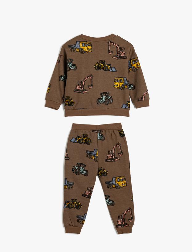 Pamuklu Pijama Takımı Traktör Baskılı_1