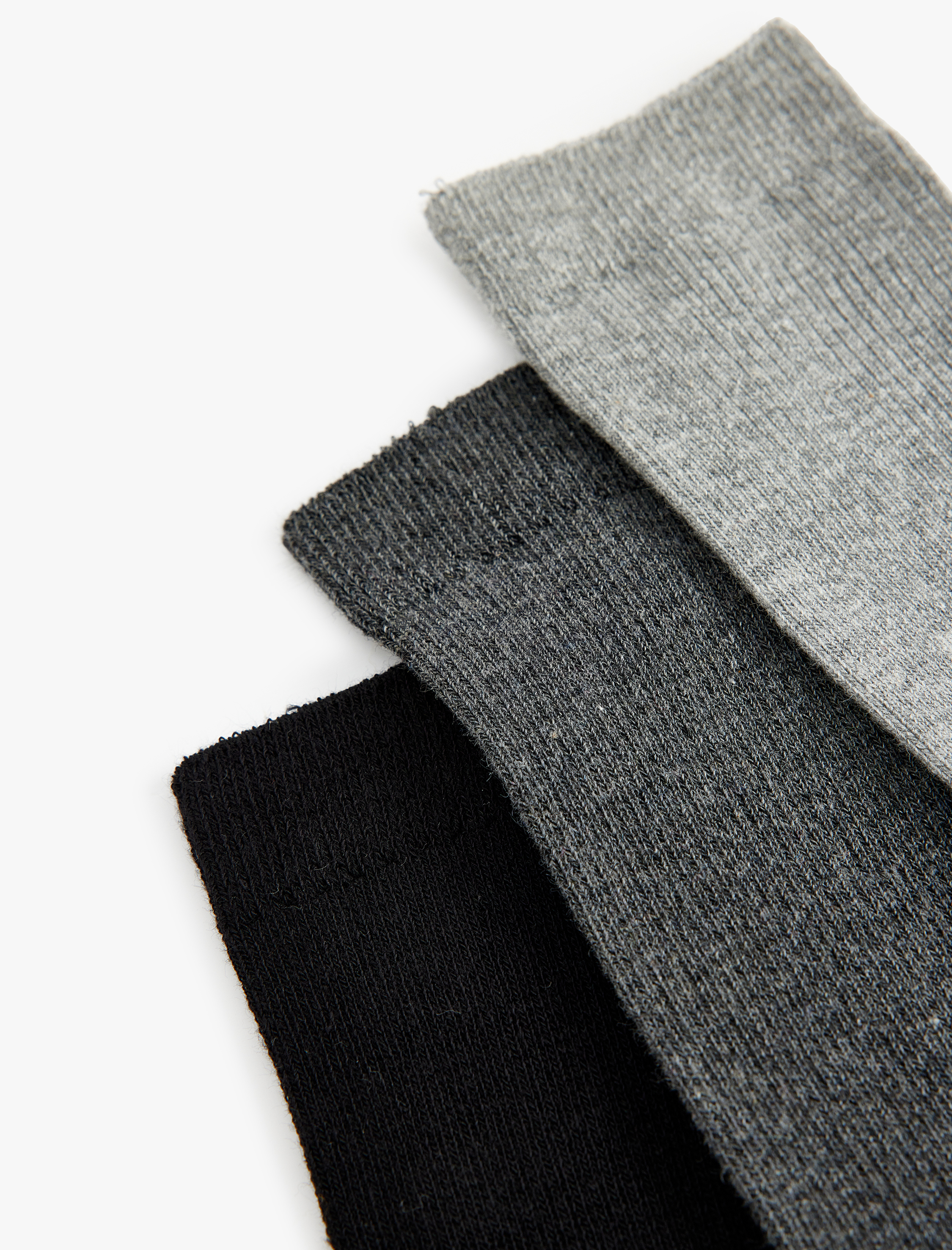  Kadın 3'lü Soket Çorap Seti Çok Renkli Dokulu