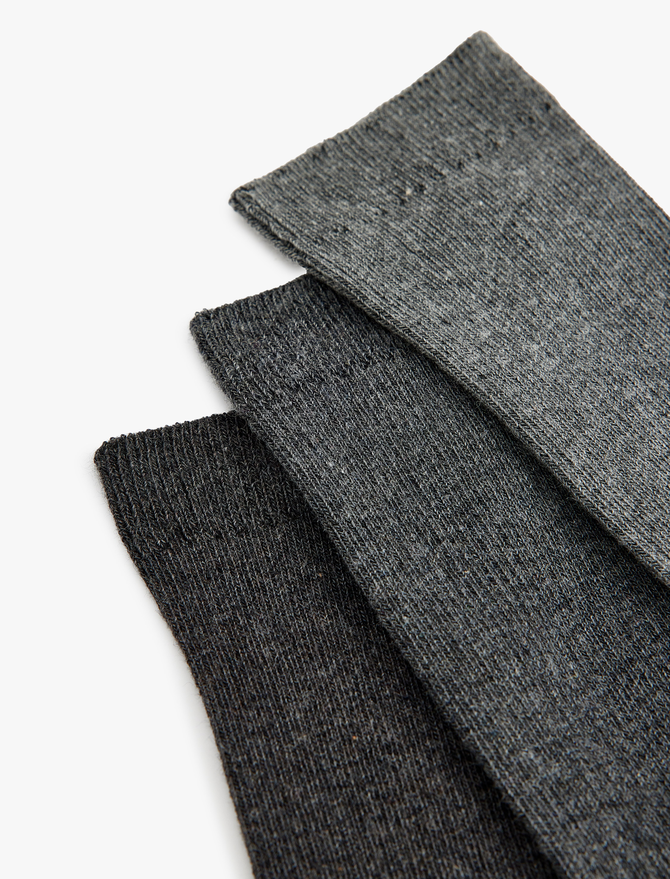  Kadın 3'lü Soket Çorap Seti Çok Renkli Dokulu