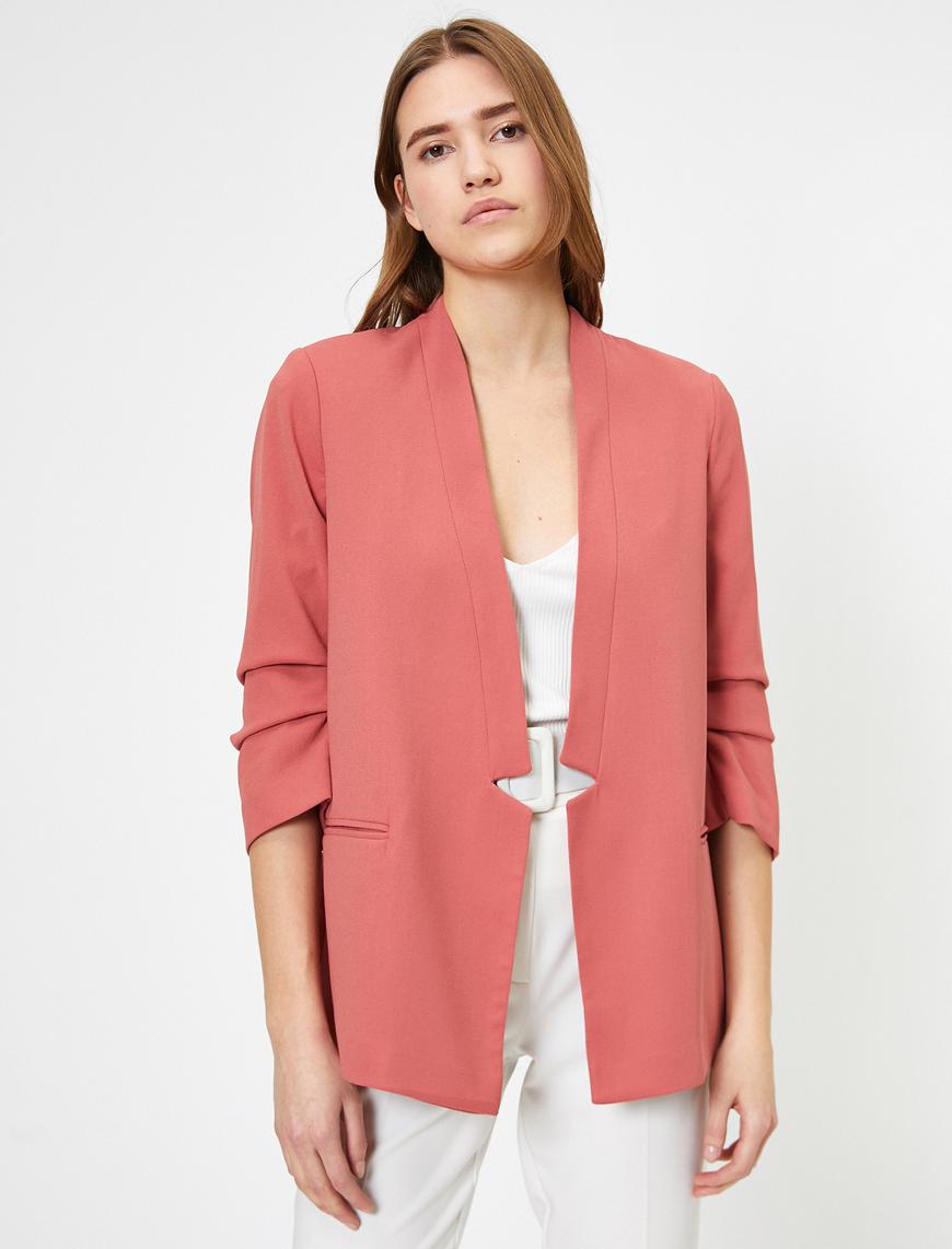   Kıvrık Kollu Blazer Ceket