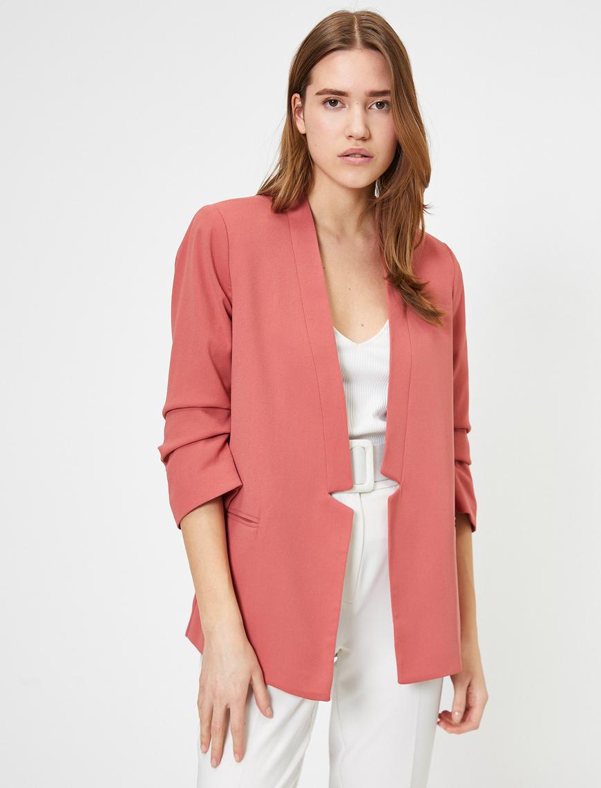   Kıvrık Kollu Blazer Ceket