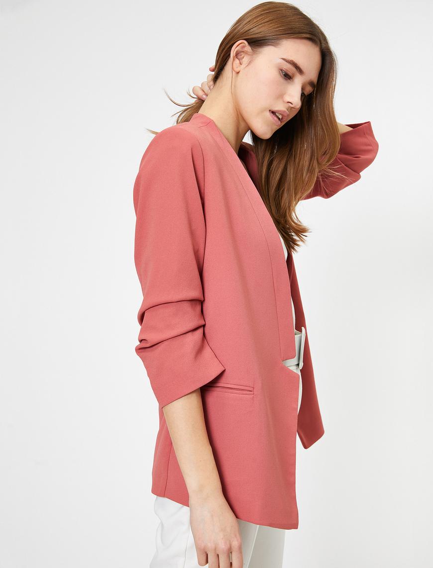   Kıvrık Kollu Blazer Ceket