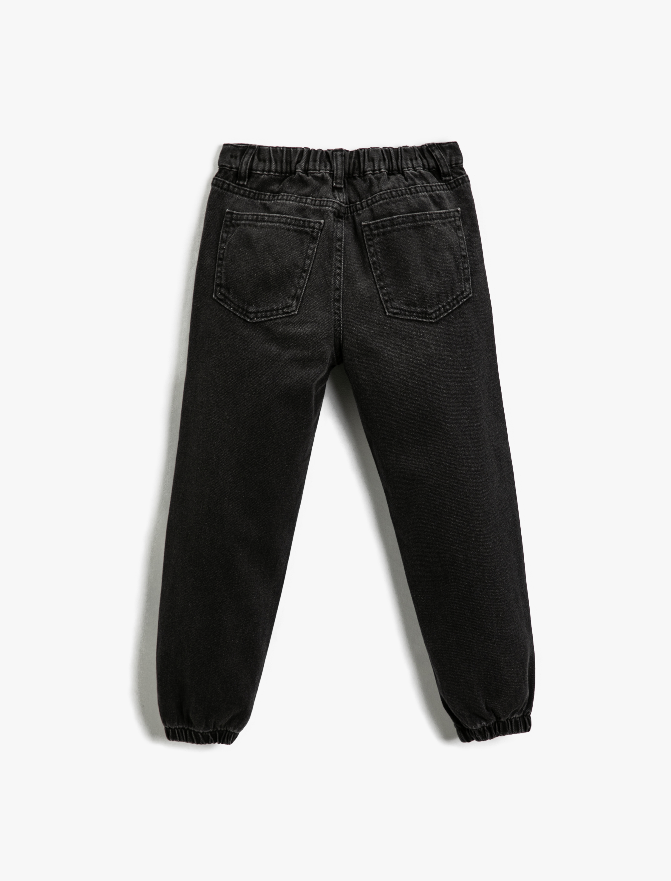  Kız Çocuk Kot Pantolon Pamuklu Cepli Düğmeli - Jegging Jean