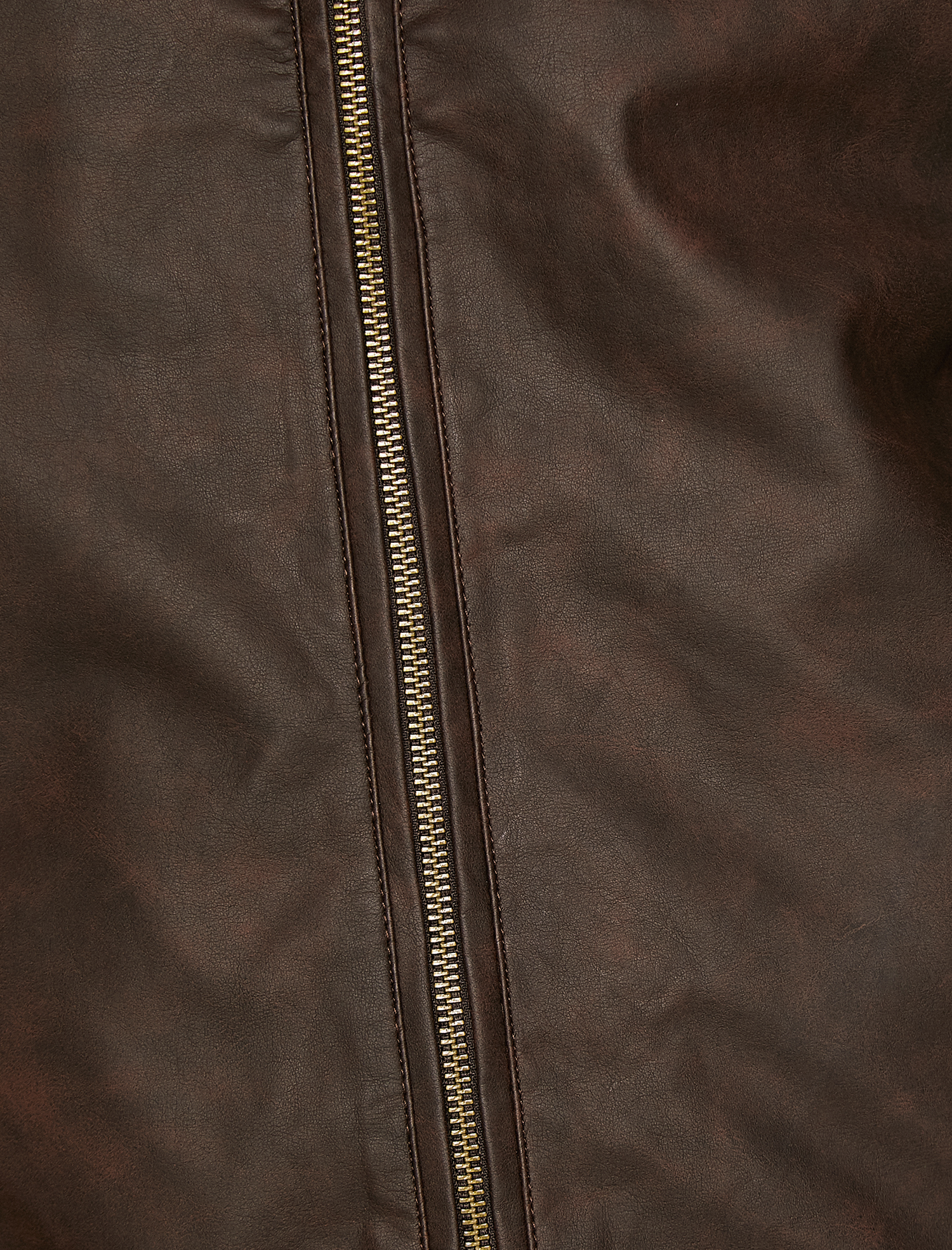   Deri Görünümlü Mont