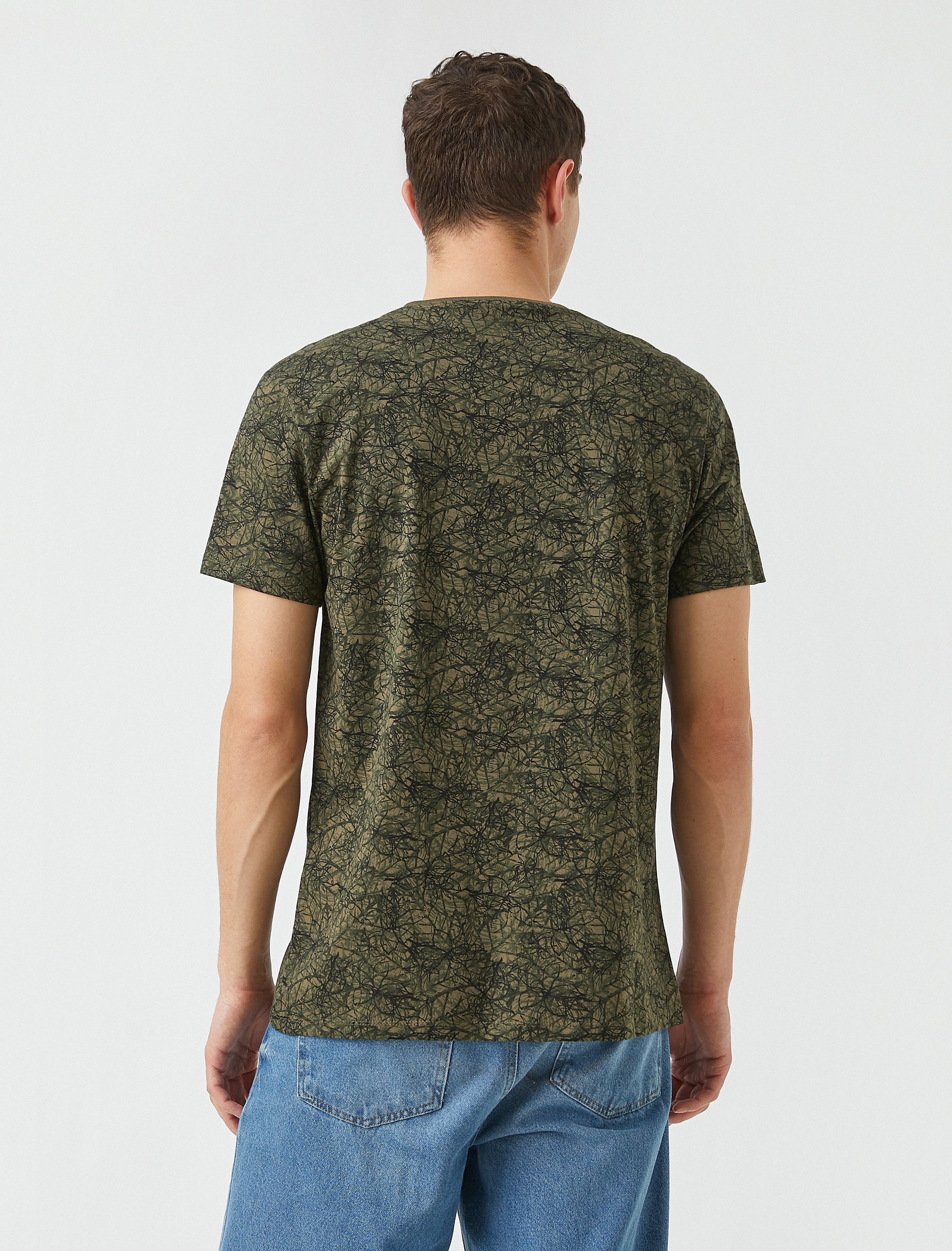   Slim Fit Desenli Tişört