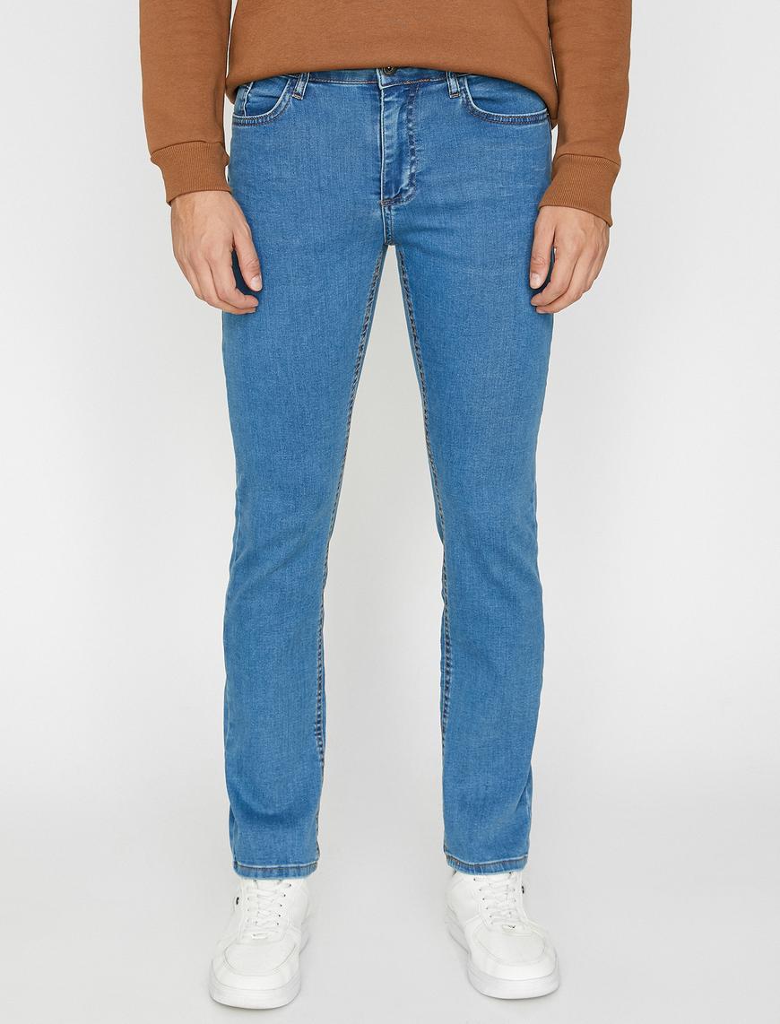   Straight Fit Boru Paça Kot Pantolon - Mark Jean