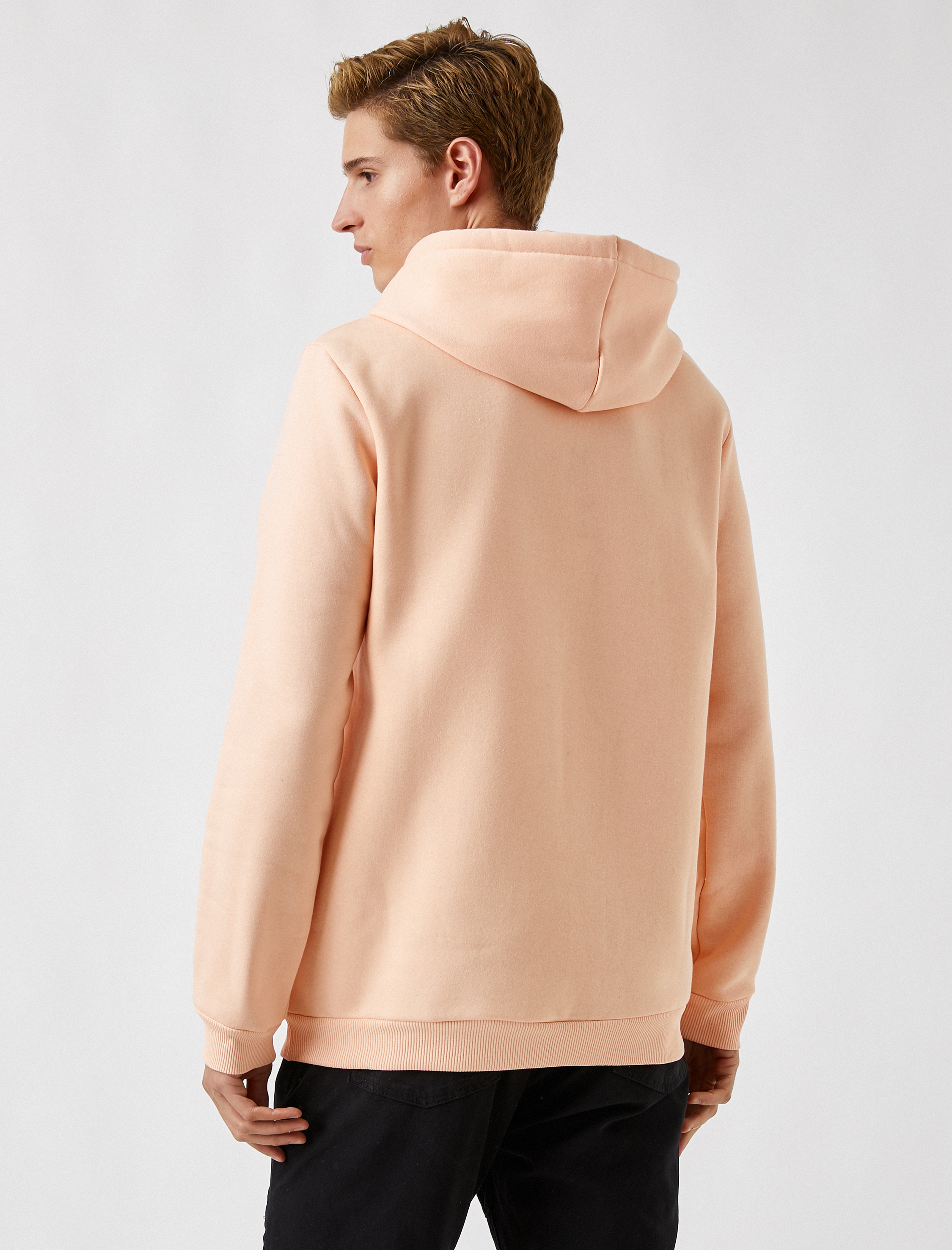   Basic Kapşonlu Sweatshirt Şardonlu