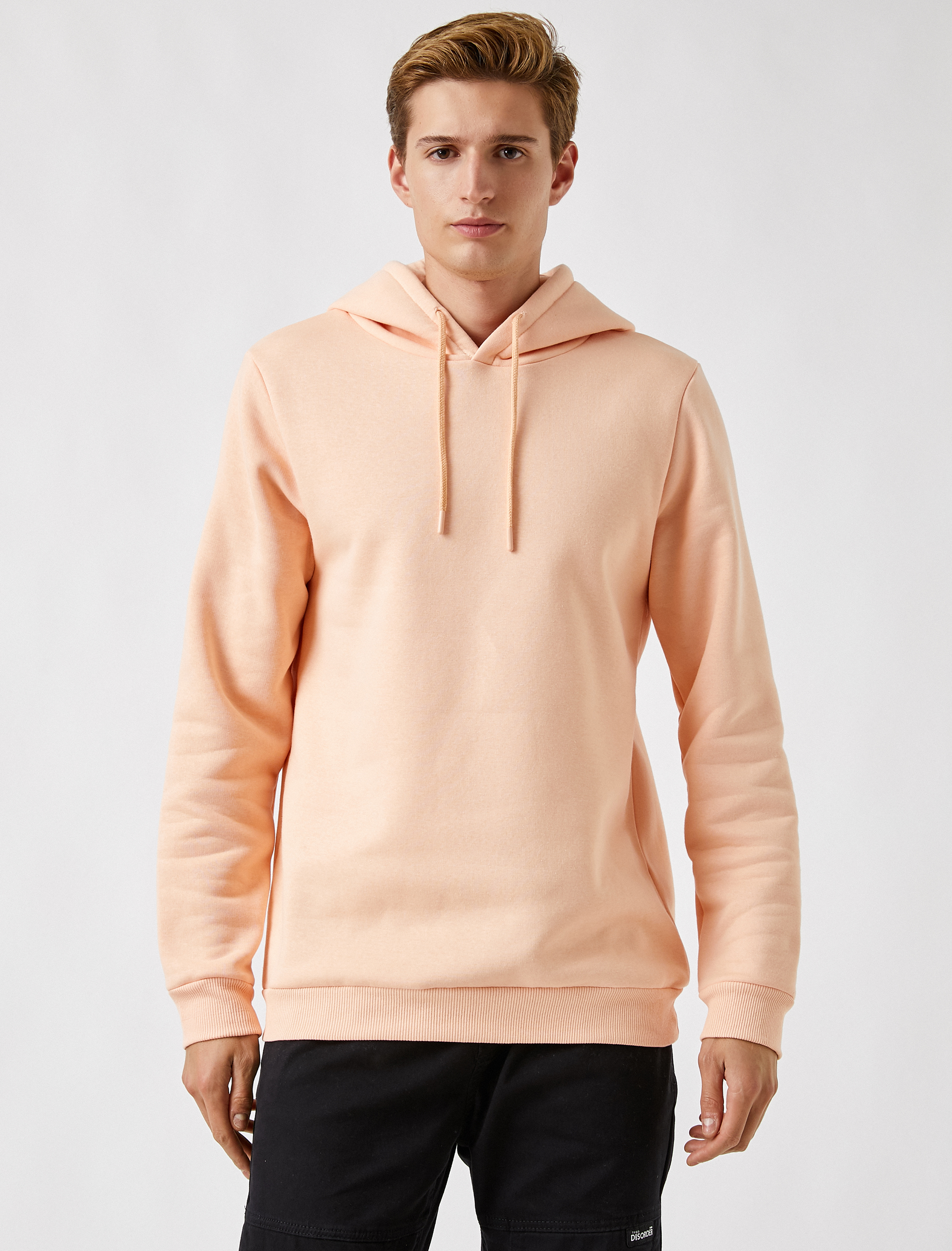   Basic Kapşonlu Sweatshirt Şardonlu