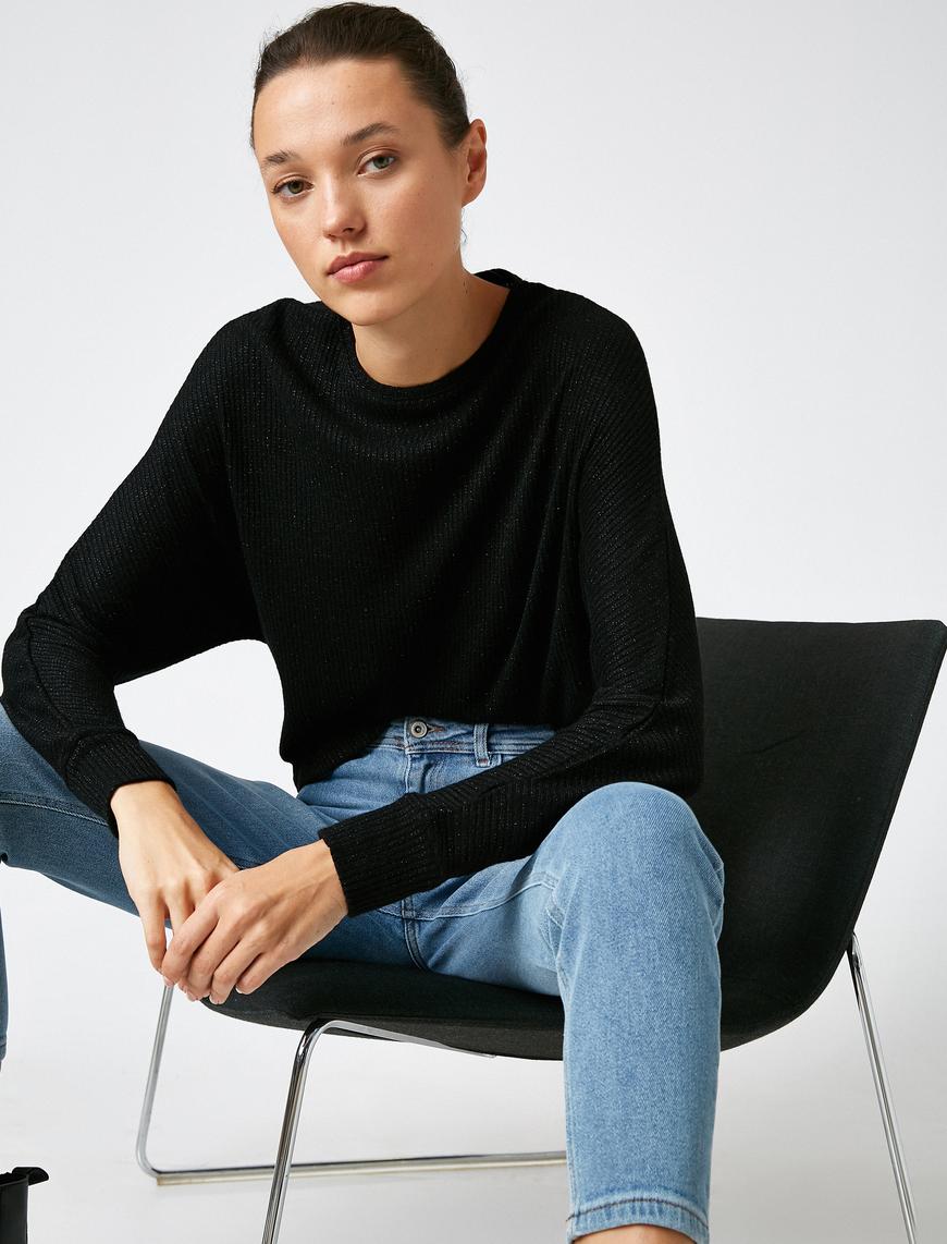   Bisiklet Yaka Oversize Kazak
