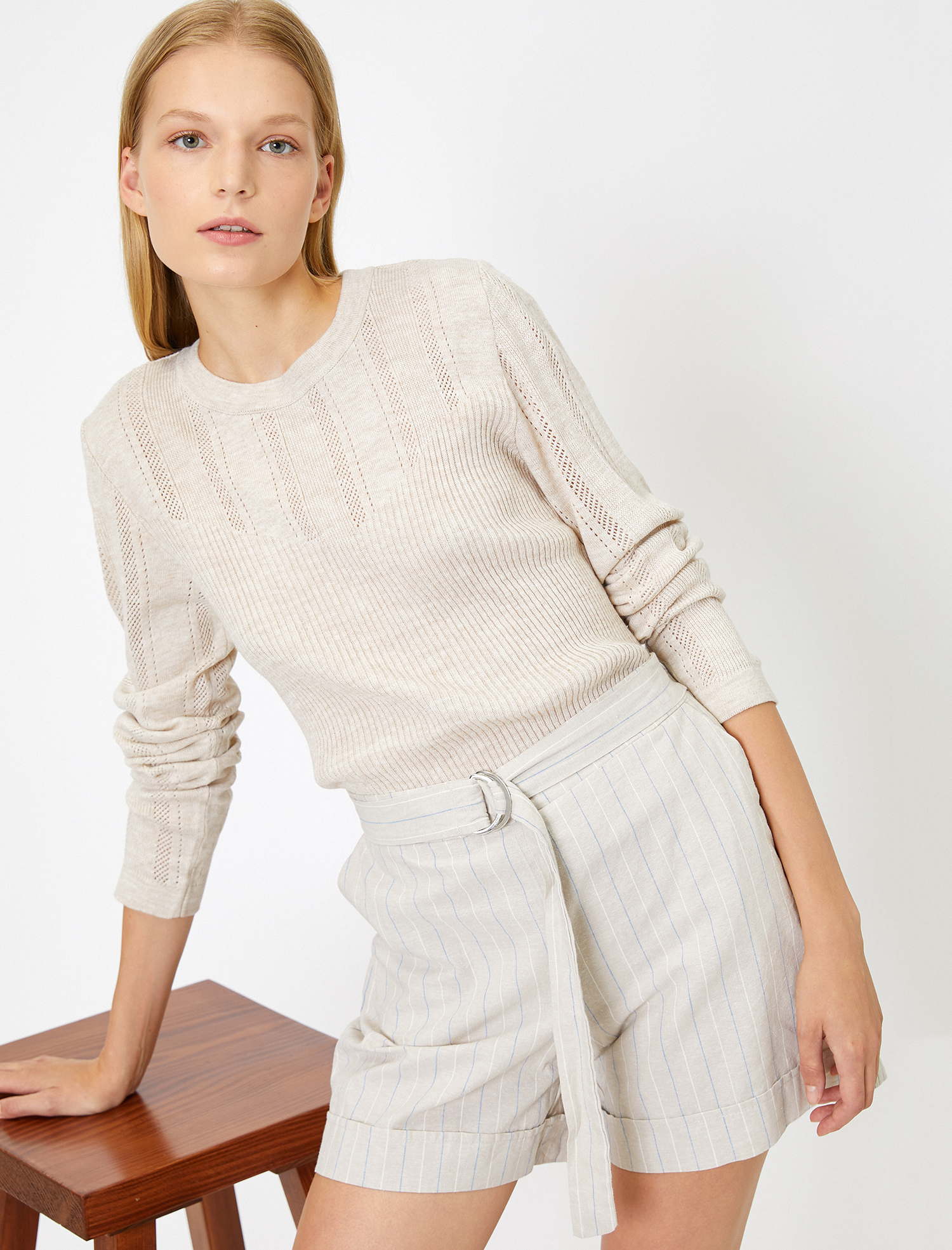   Örgülü Triko Kazak