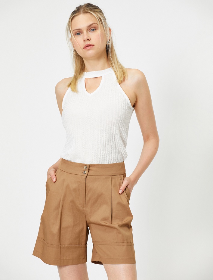  Yaka Detaylı Kolsuz Atlet