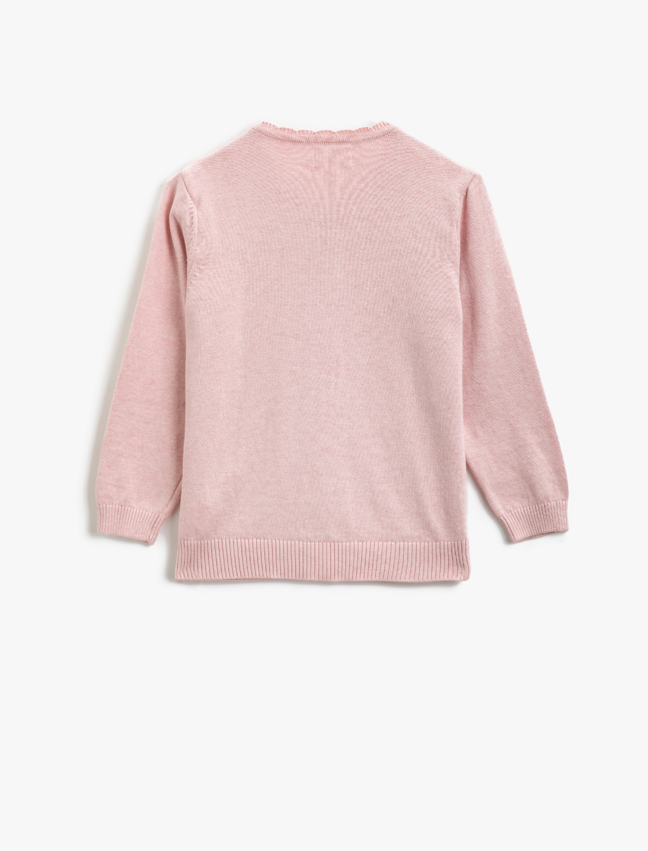  Kız Çocuk Pamuklu Simli Desenli Düğmeli Hırka