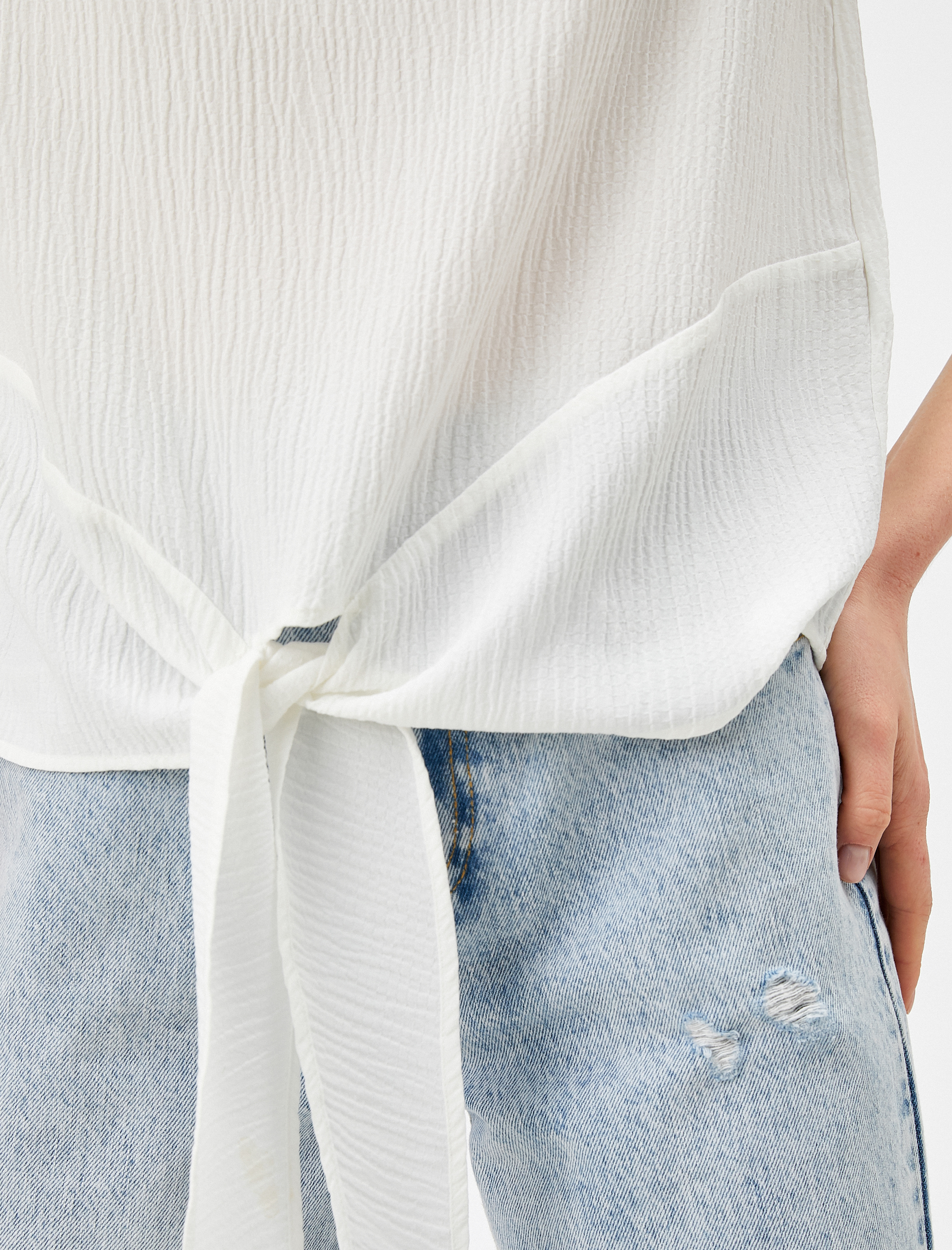   Kolsuz Bluz Belden Bağlamalı