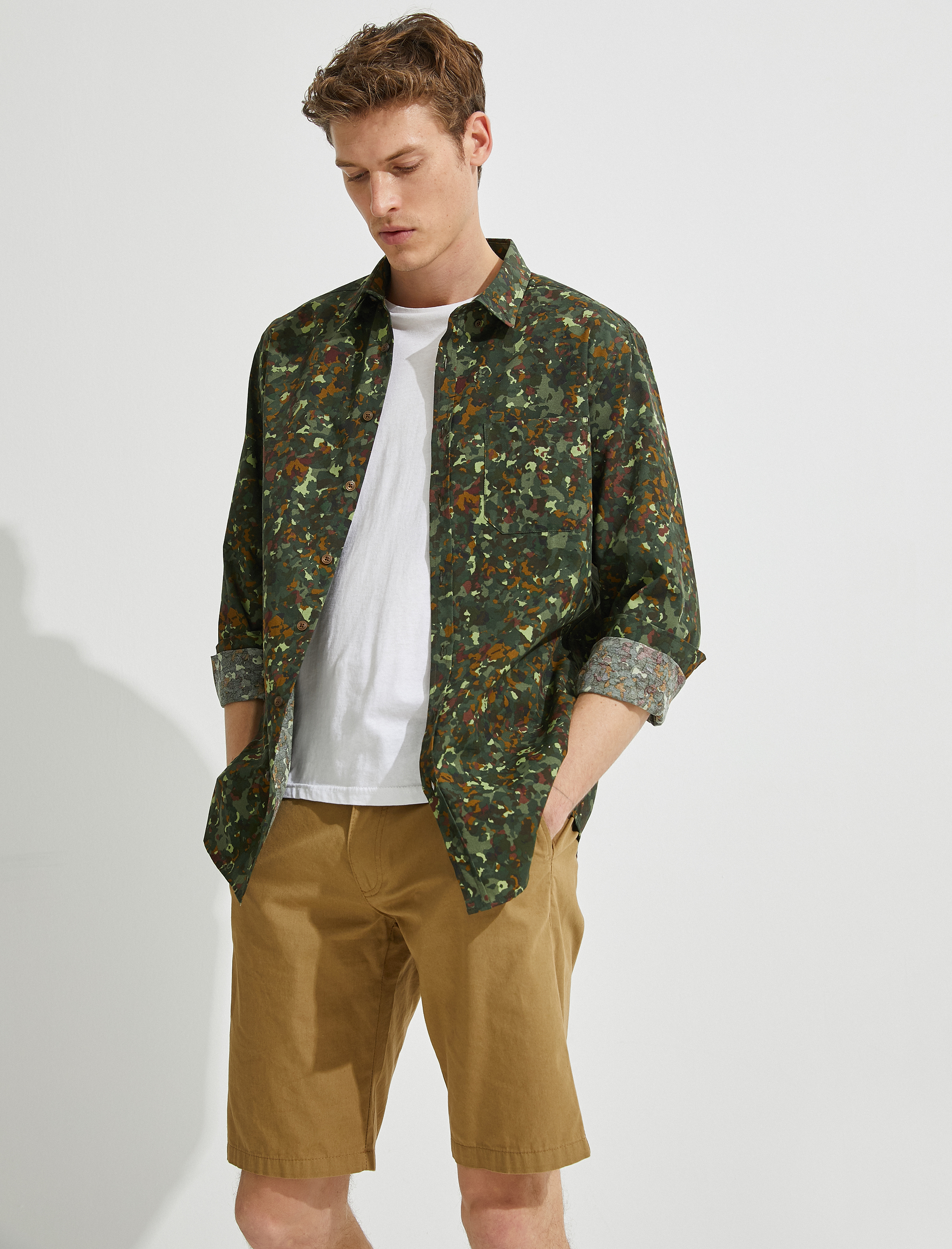   Desenli Gömlek Pamuklu