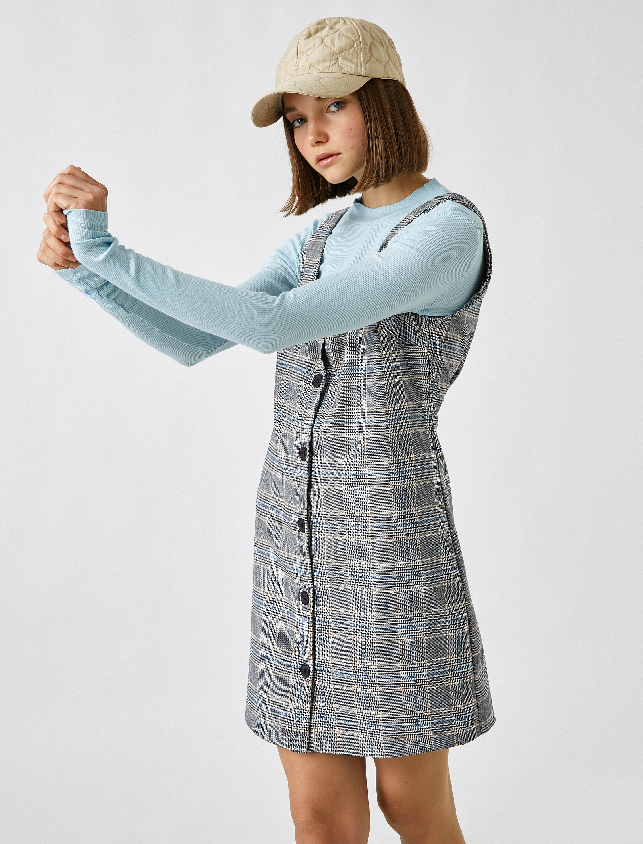   Uzun Kollu Tişört Bisiklet Yaka