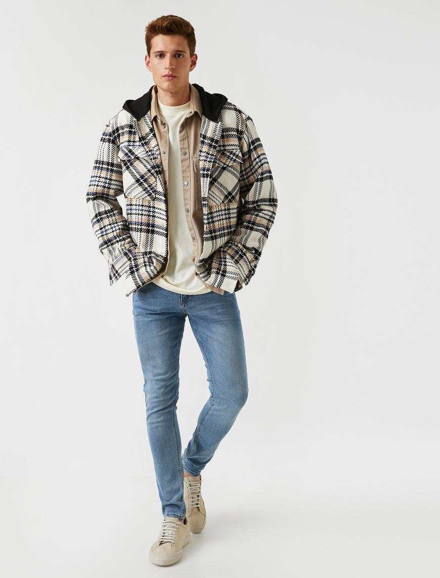   Skinny Fit Taşlamalı Kot Pantolon - Michael Jean