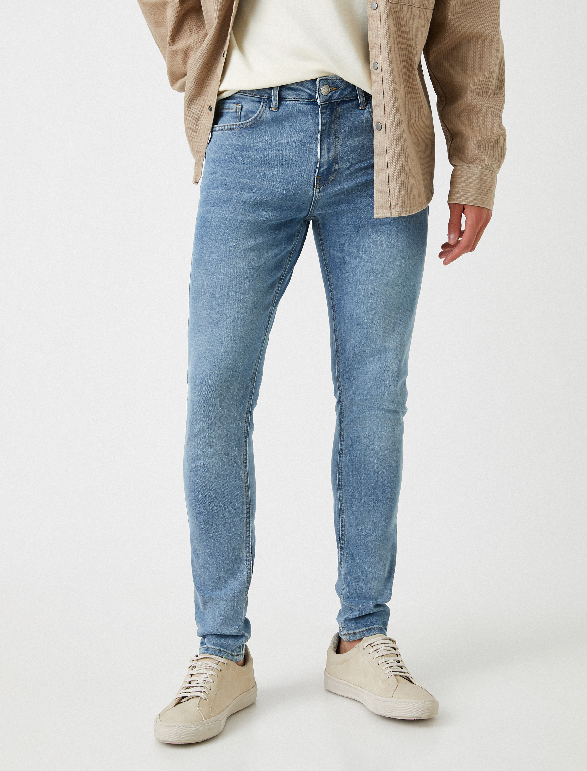   Skinny Fit Taşlamalı Kot Pantolon - Michael Jean