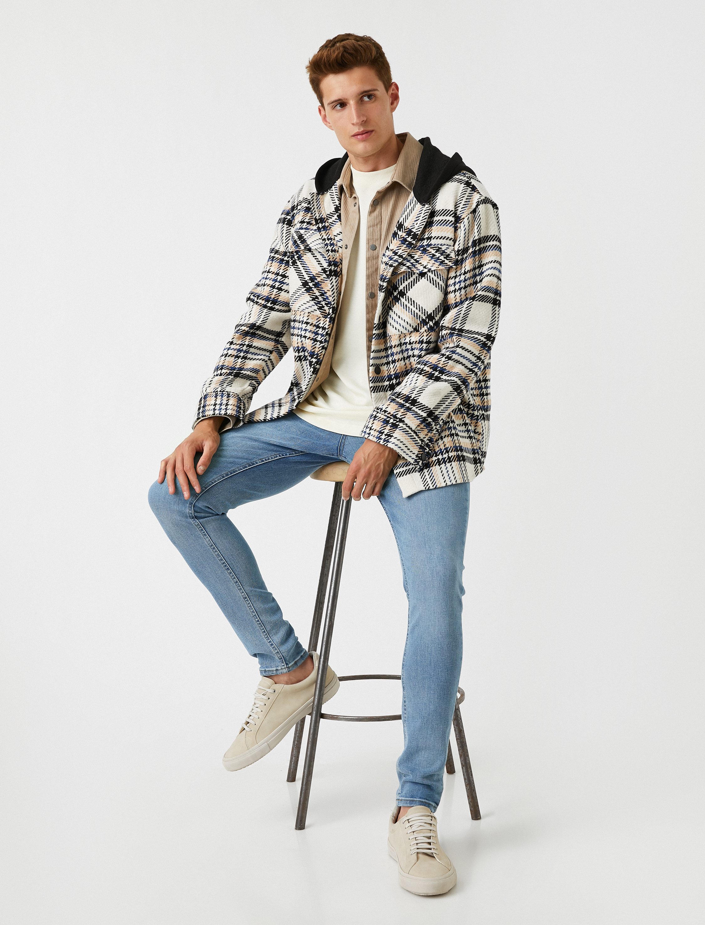   Skinny Fit Taşlamalı Kot Pantolon - Michael Jean