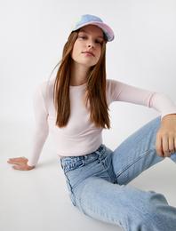 Uzun Kollu Tişört Crop Basic