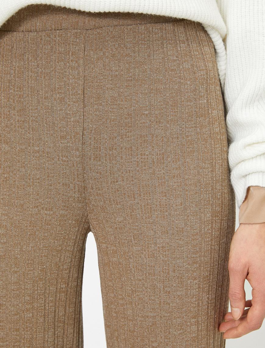   Geniş Paça Triko Pantolon