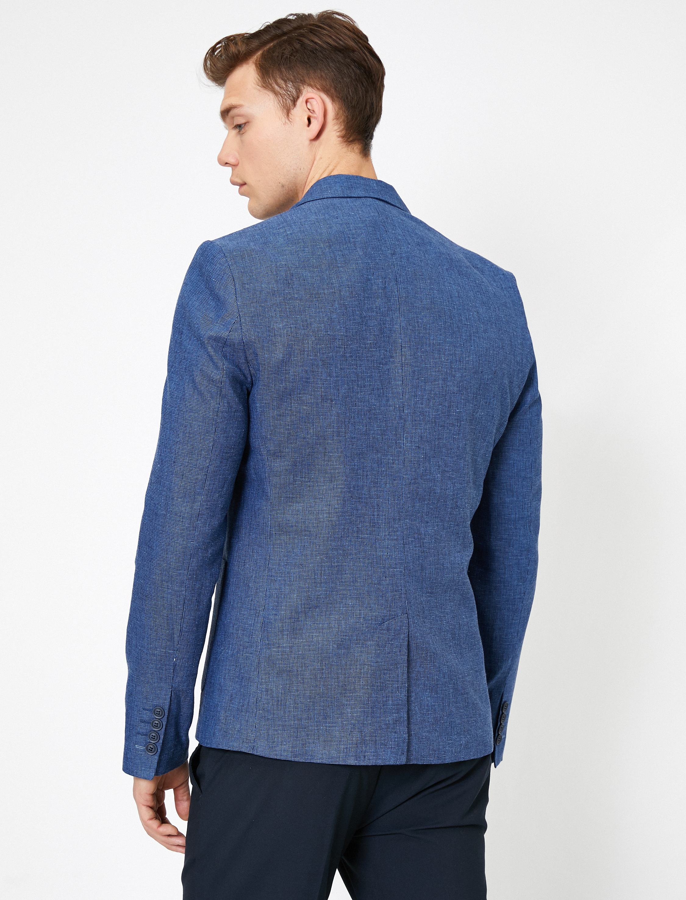 Cep Detaylı Düğmeli Blazer Ceket