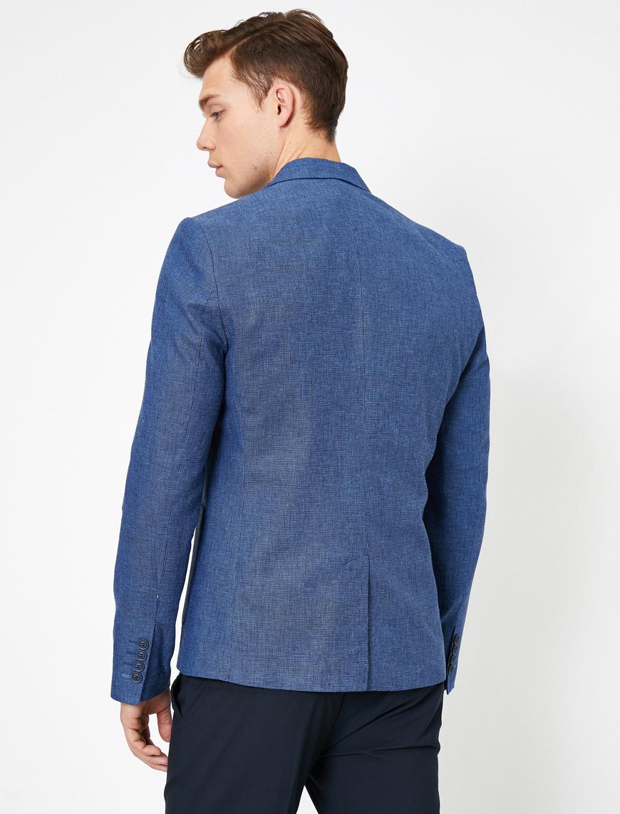   Cep Detaylı Düğmeli Blazer Ceket