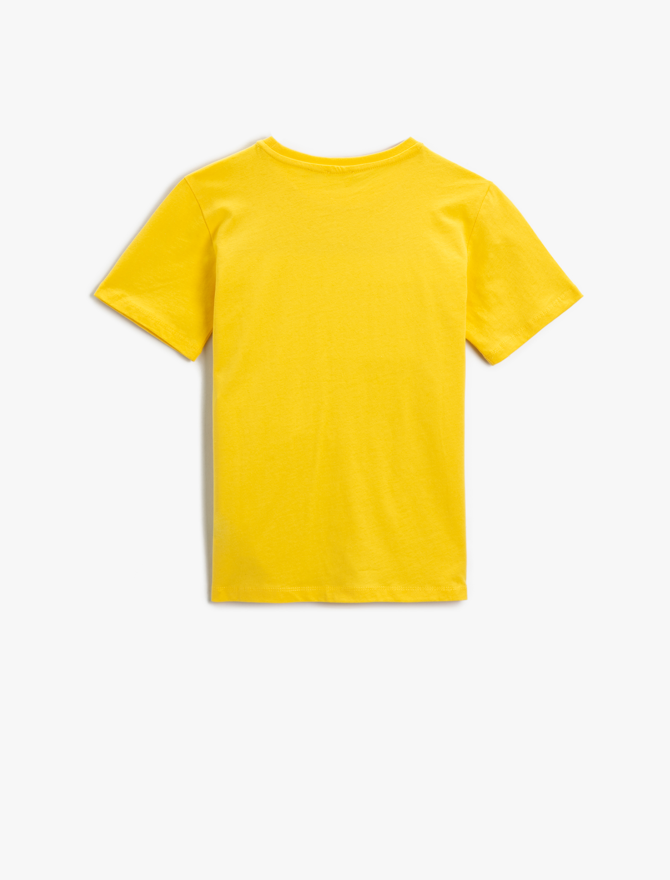  Erkek Çocuk Slogan Baskılı Kısa Kollu Tişört Pamuklu Bisiklet Yaka