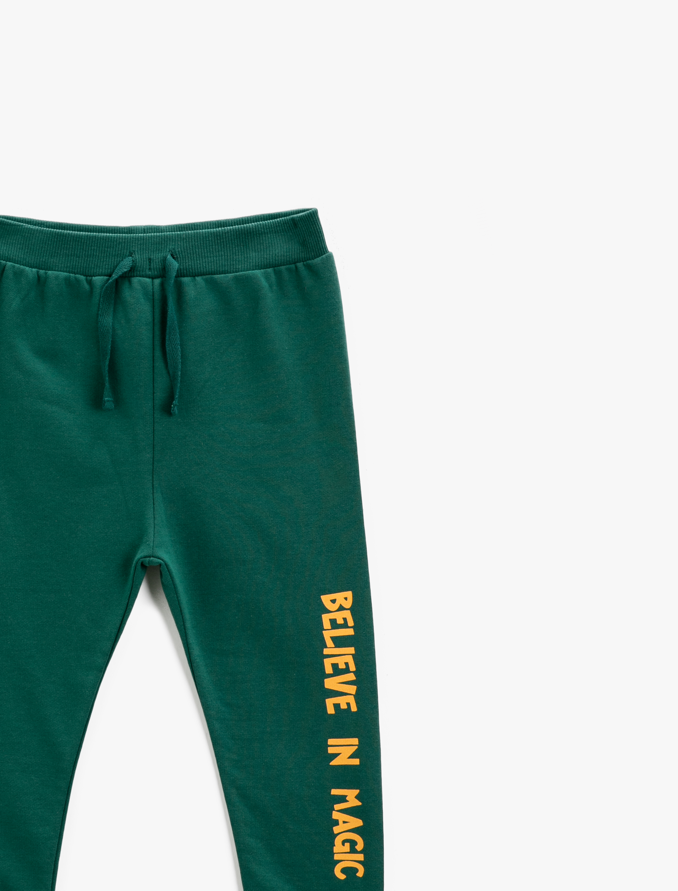 Erkek Bebek Yazı Baskılı Eşofman Altı Beli Bağlamalı Pamuklu