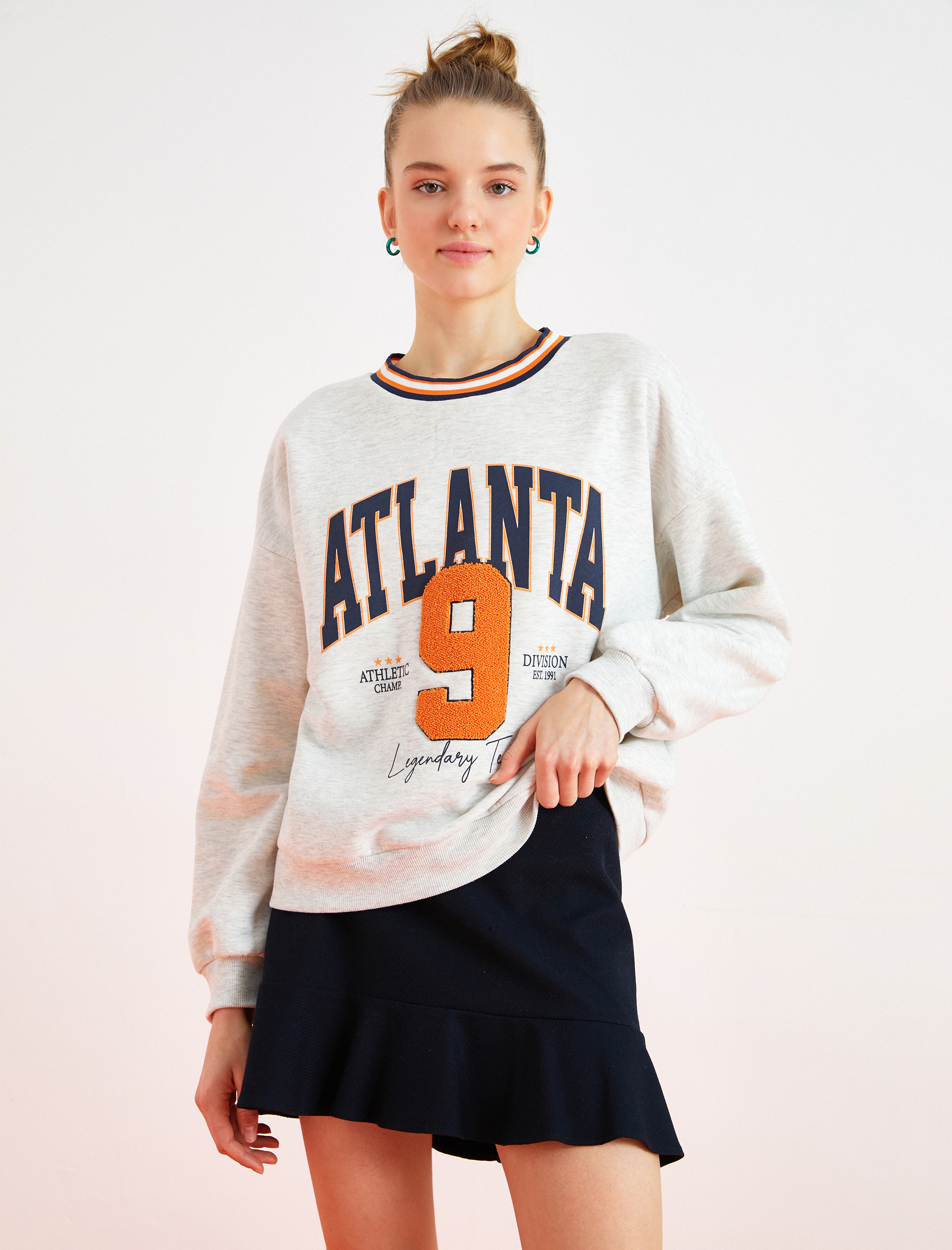   Baskılı Uzun Kollu Sweatshirt