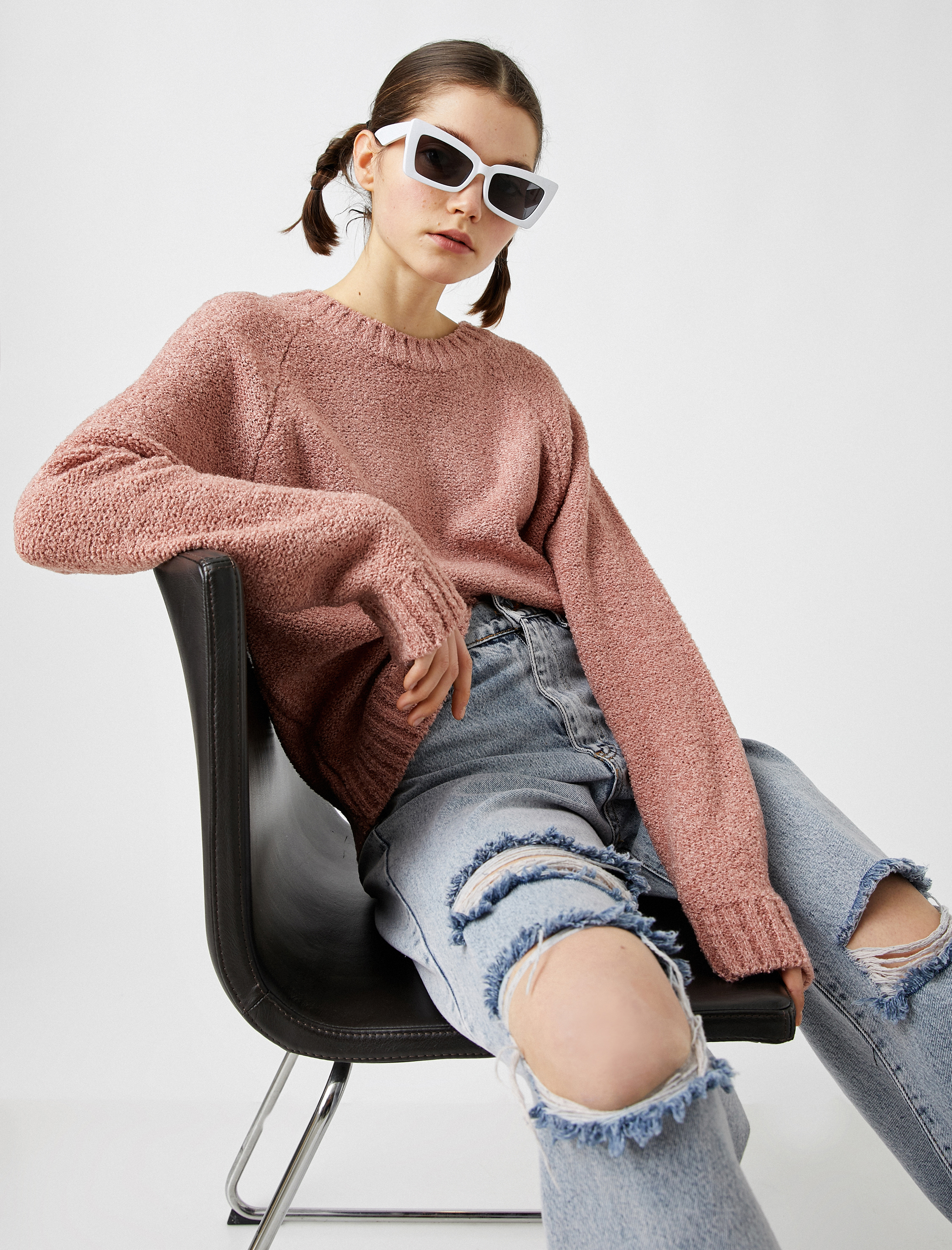   Triko Kazak Bisiklet Yaka Uzun Kollu