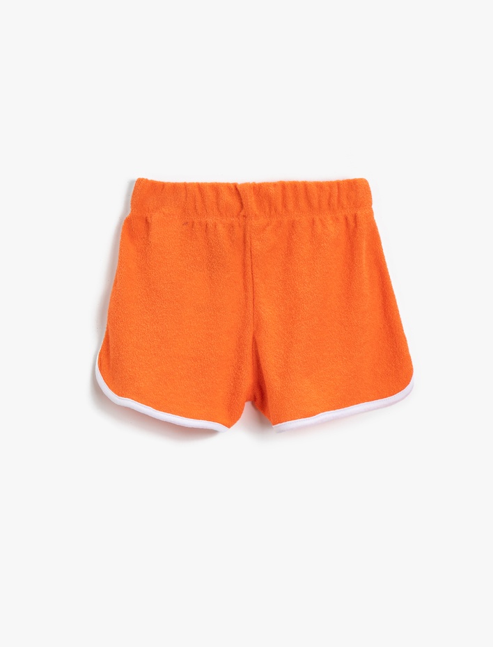 Kız Çocuk Şerit Detaylı Şort Pamuklu